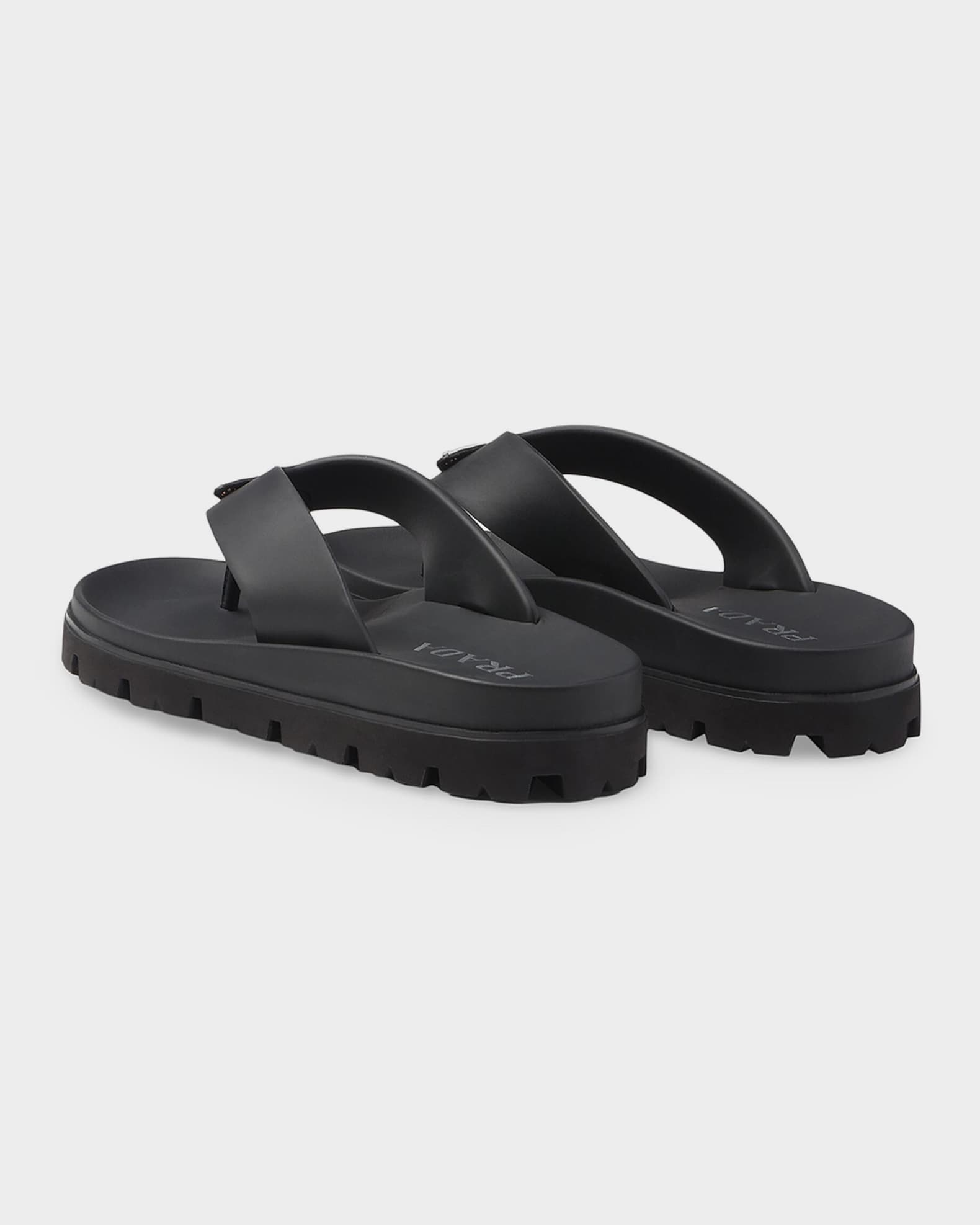 Prada Men's Rubber Thong Sandals | Neiman Marcus