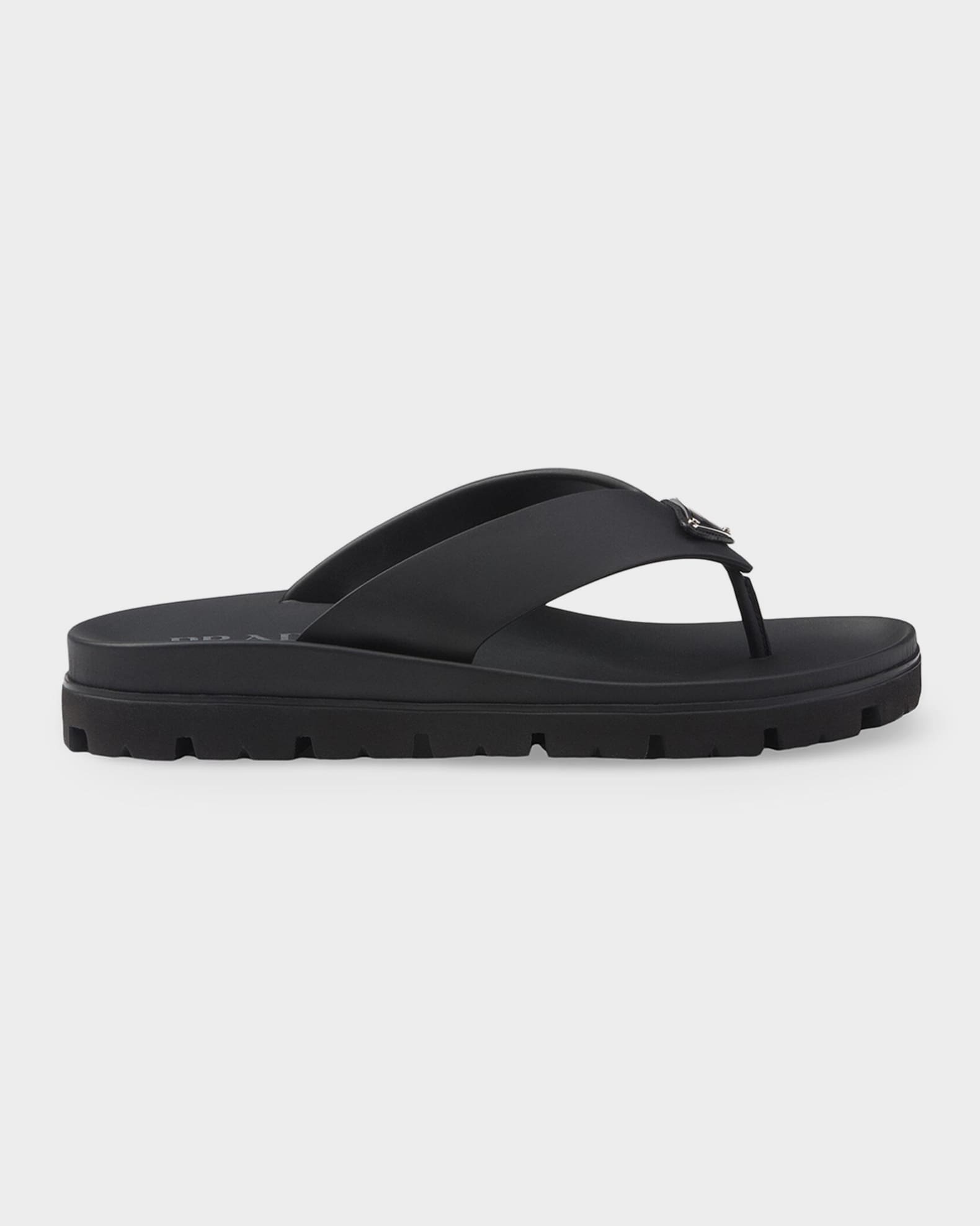 Prada Men's Rubber Thong Sandals | Neiman Marcus
