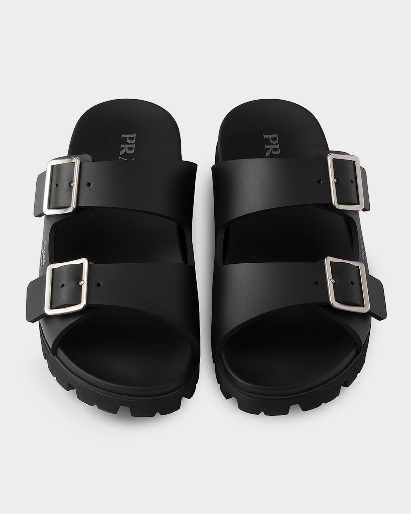 Prada Men's Crisscross Rubber Slide Sandals | Neiman Marcus