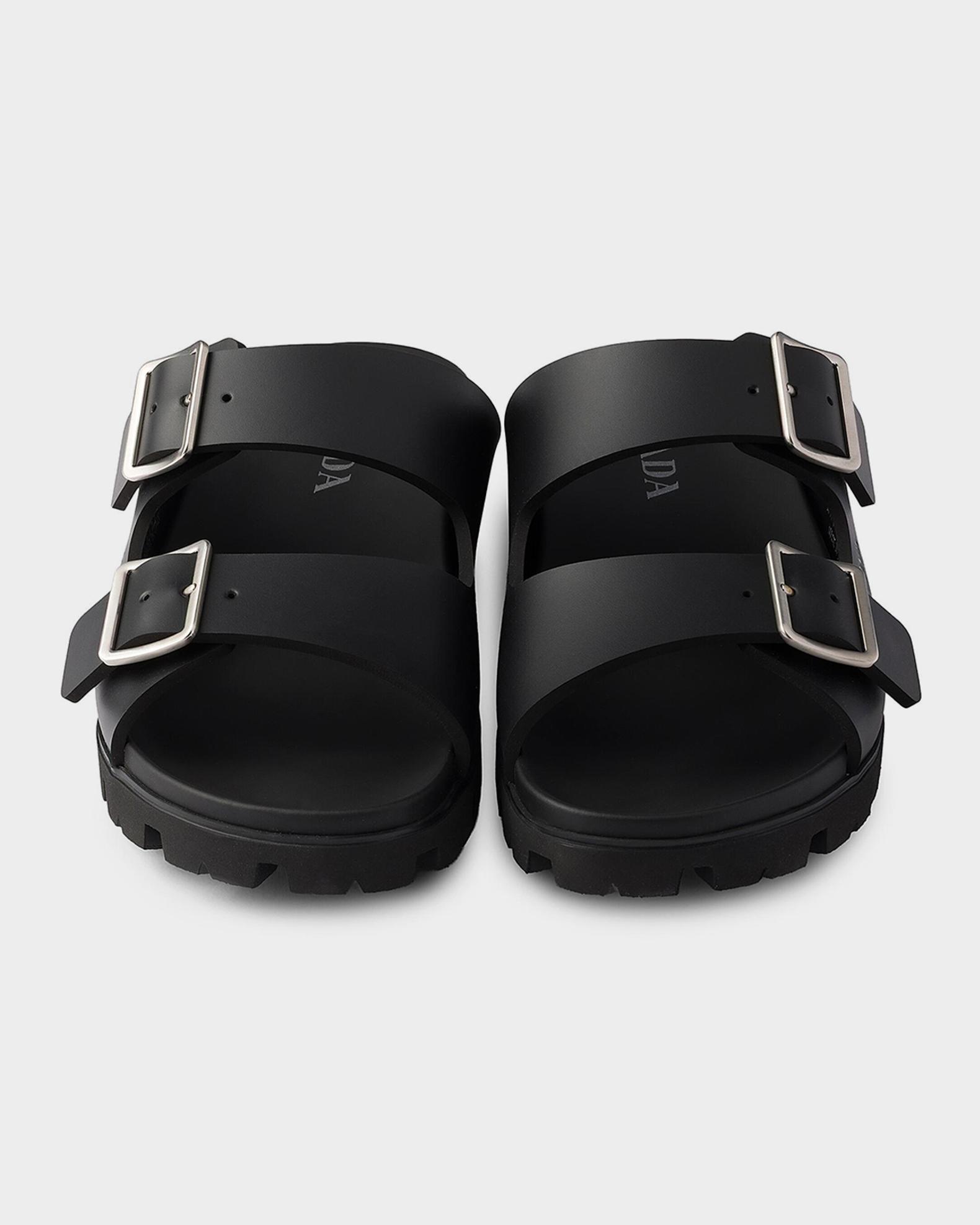 Prada Men's Crisscross Rubber Slide Sandals | Neiman Marcus