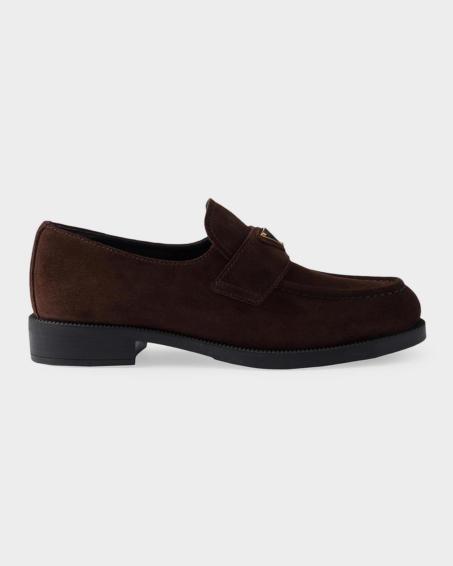 Men\'s PRADA SUEDE PENNY LOAFERS 9.5 PRADA Suede Shuffle Loafers BROWN | Base Blu main image 2