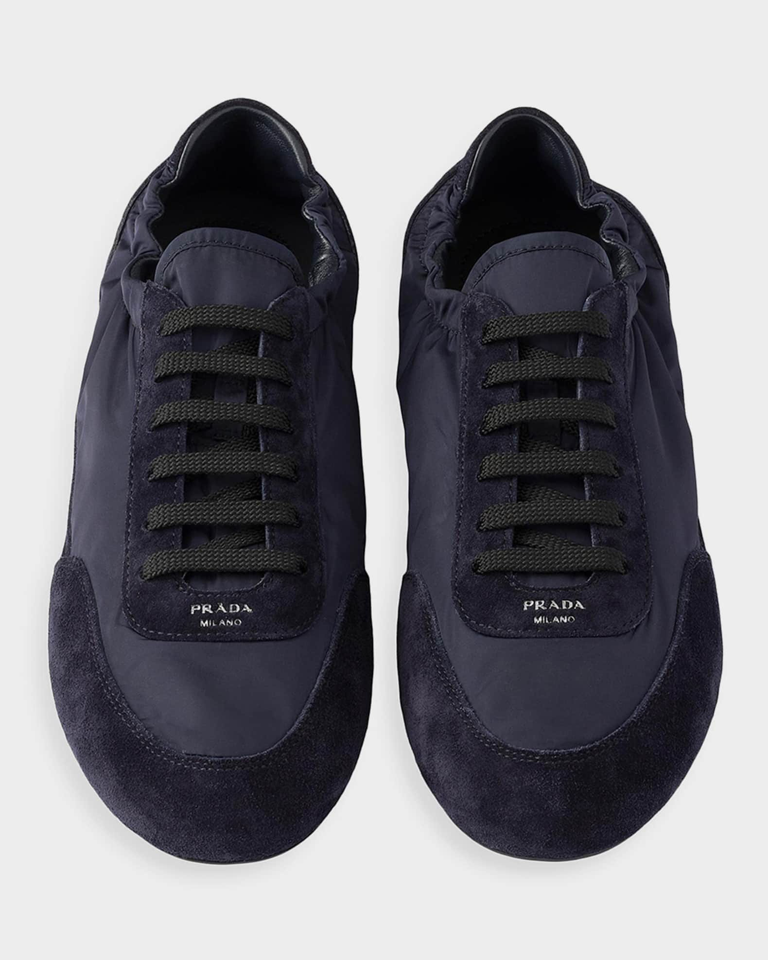 Collapse Re-Nylon & Suede Low-Top Sneakers | Neiman Marcus