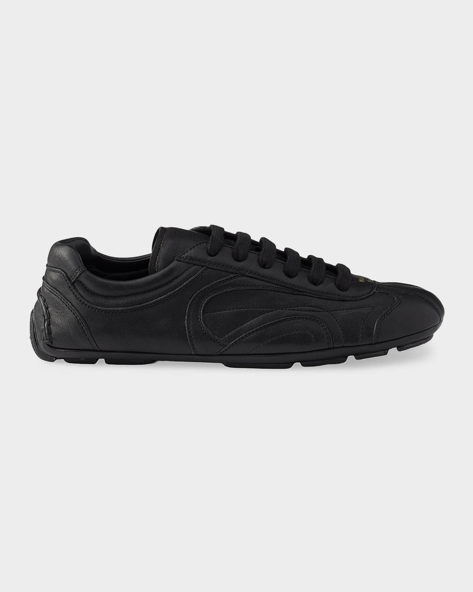Prada Montecarlo Nappa Leather Sneakers | Neiman Marcus