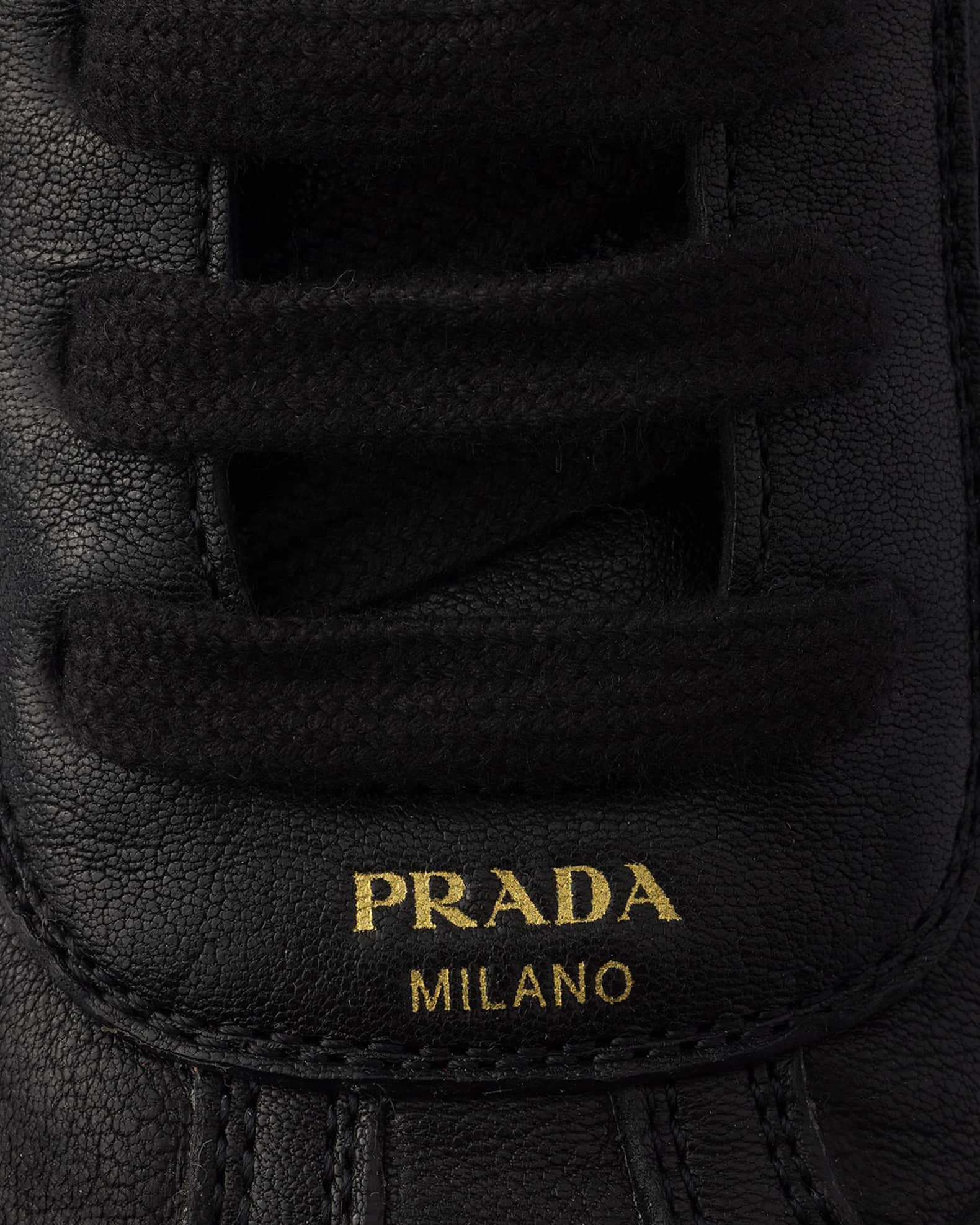 Prada Montecarlo Nappa Leather Sneakers | Neiman Marcus