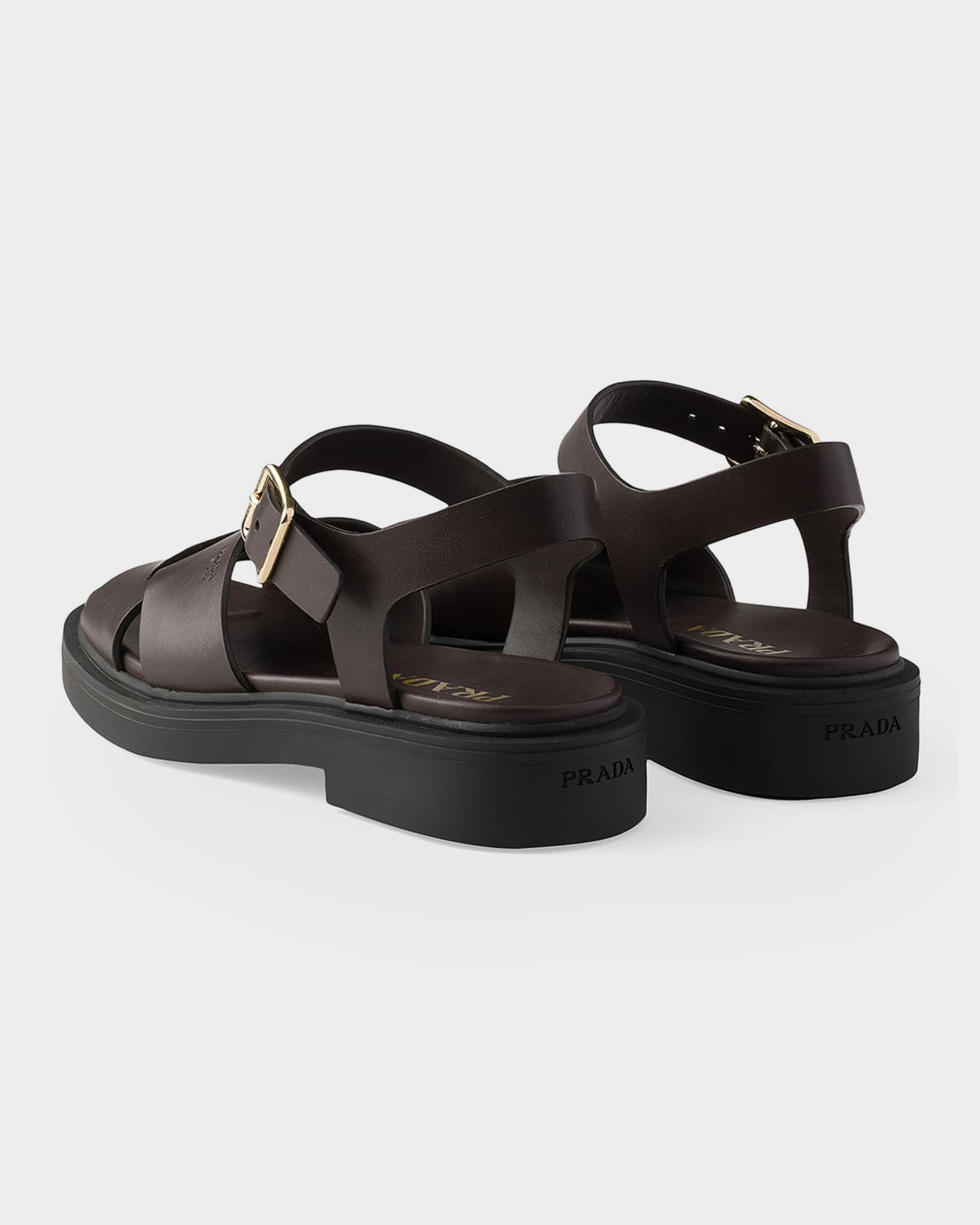 Prada Leather Sandals | Neiman Marcus