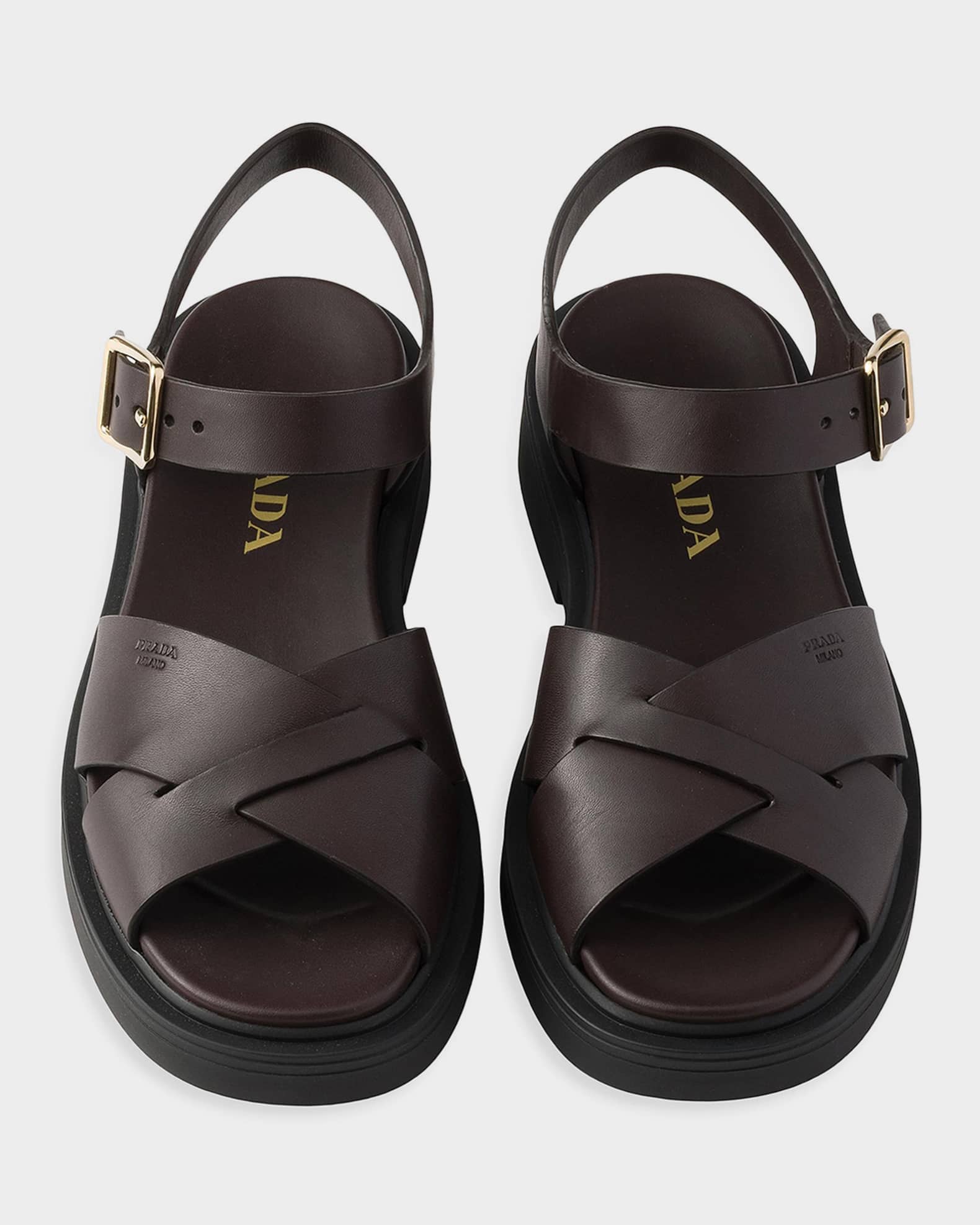 ［chance］『PRADA』leather sandal Prada Leather Sandals | Neiman Marcus