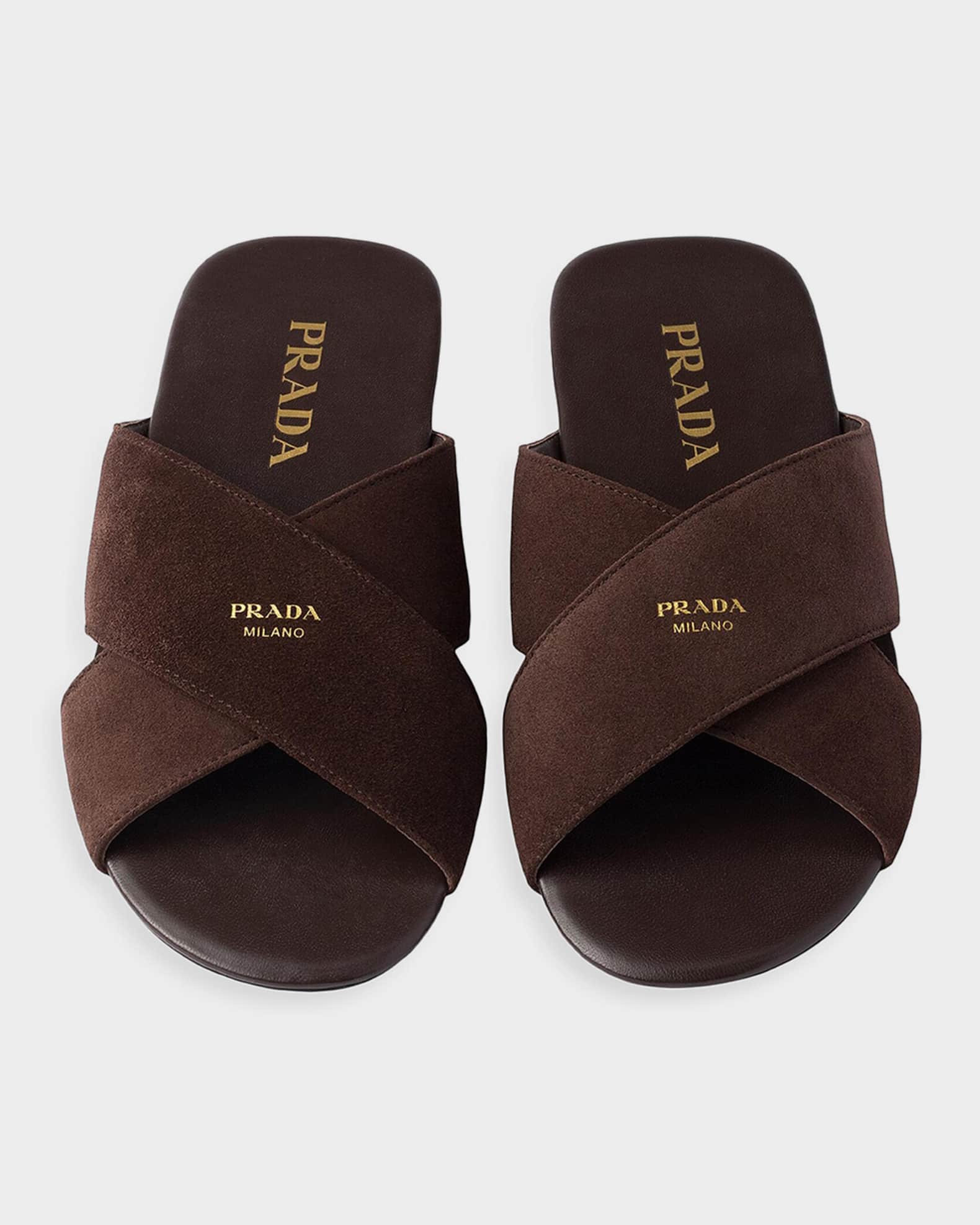 Prada Suede Slides | Neiman Marcus