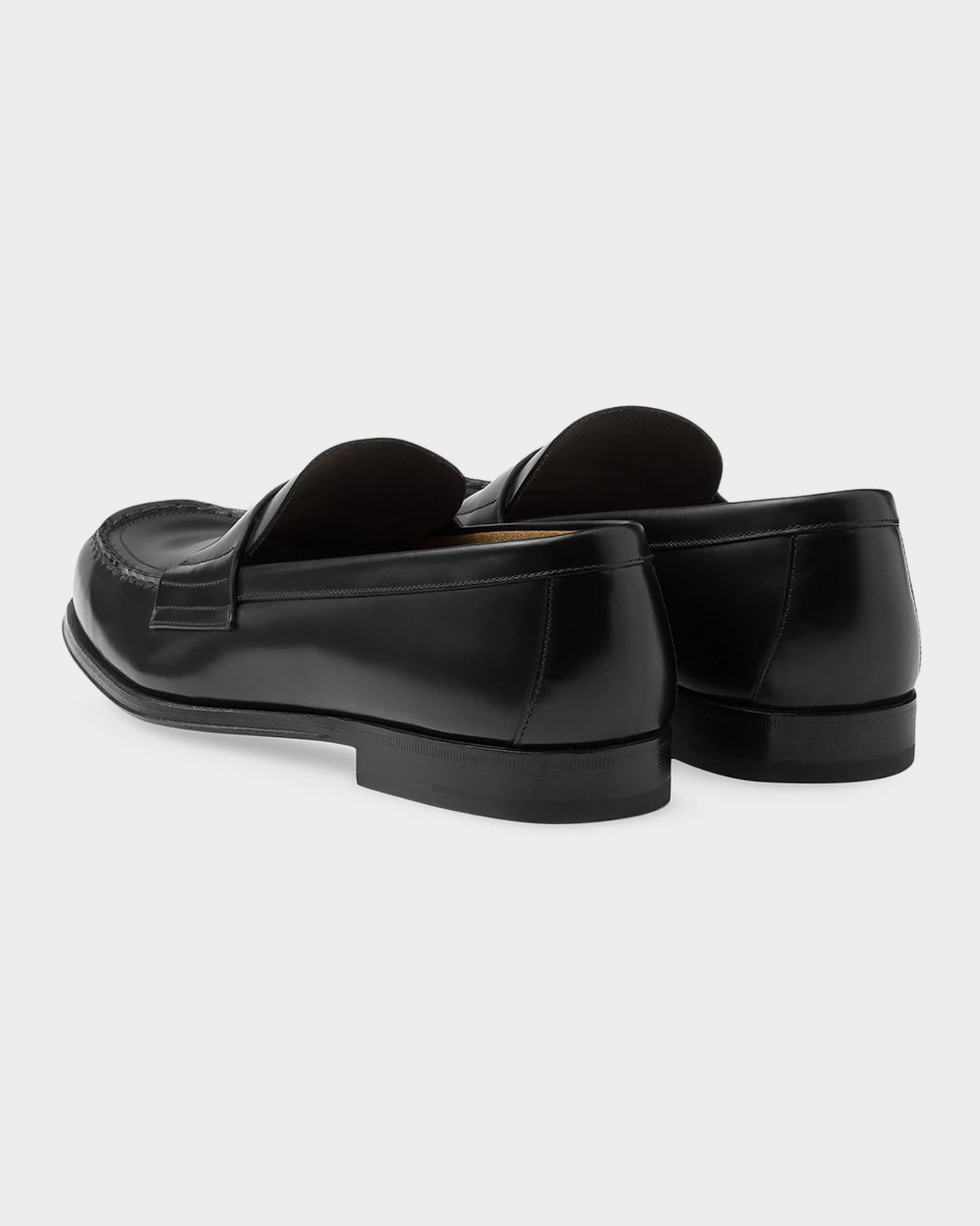 Prada Men's Brushed Leather Loafers | Neiman Marcus