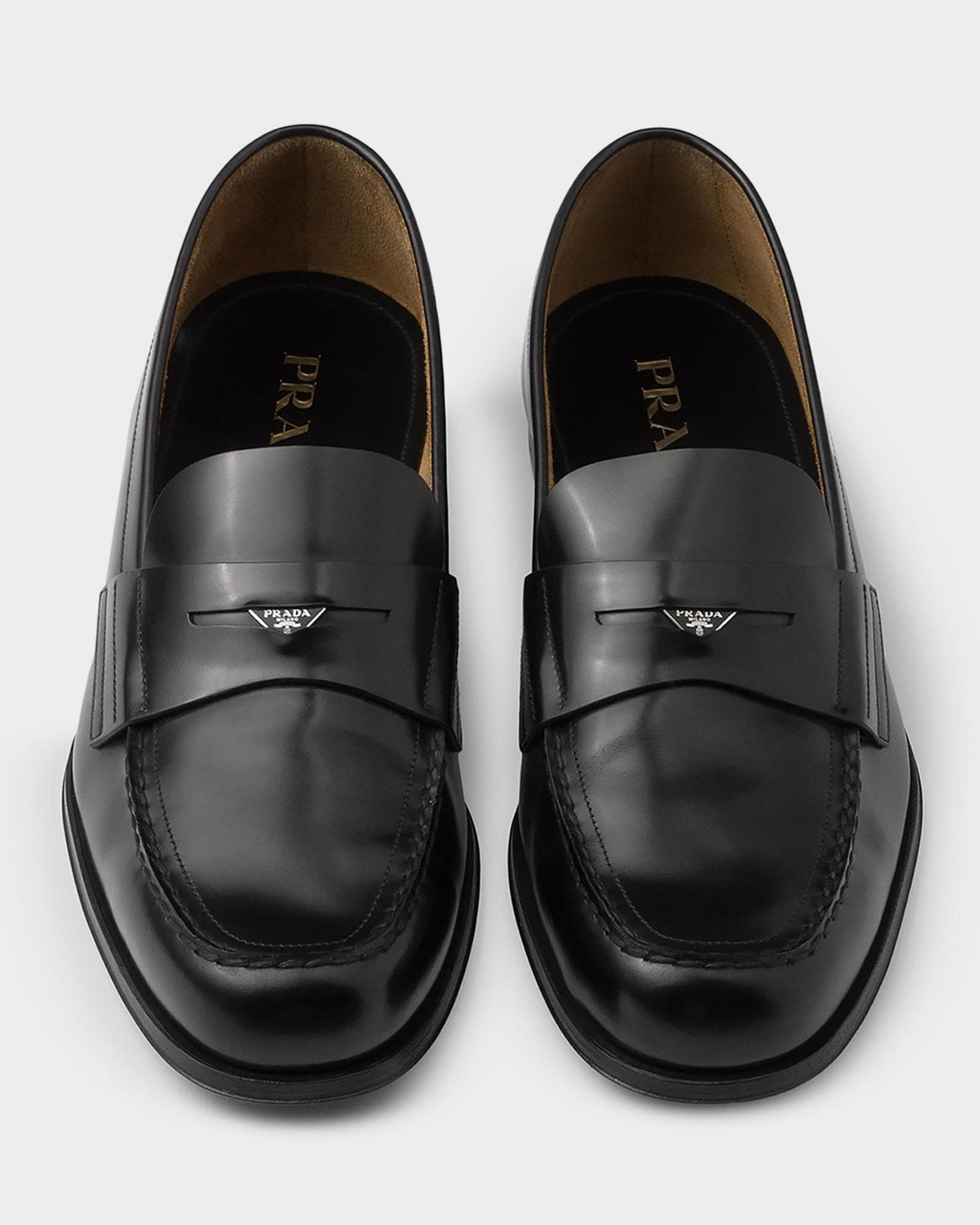 Prada Men's Brushed Leather Loafers | Neiman Marcus