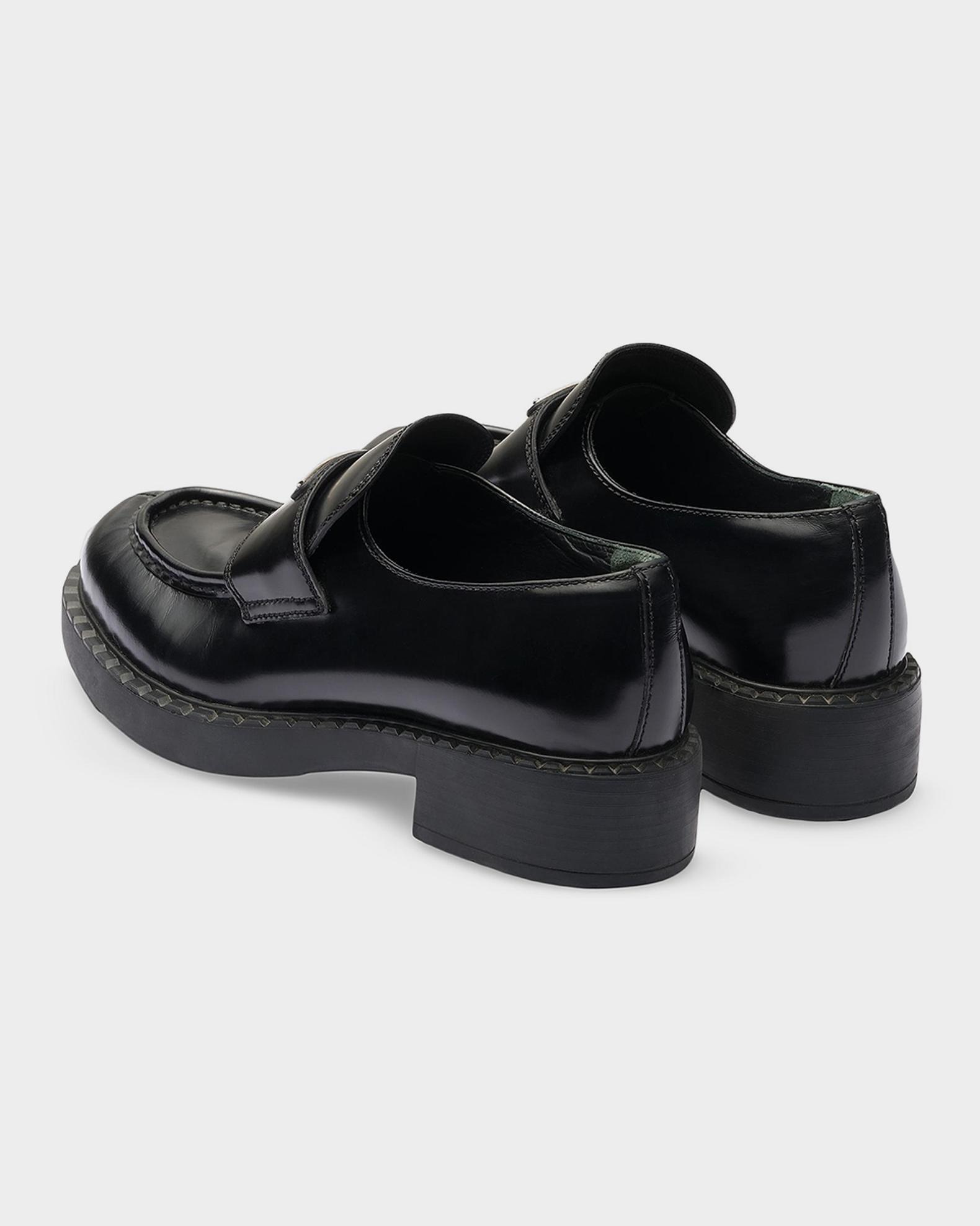 Prada Chocolate Brushed Leather Loafers | Neiman Marcus