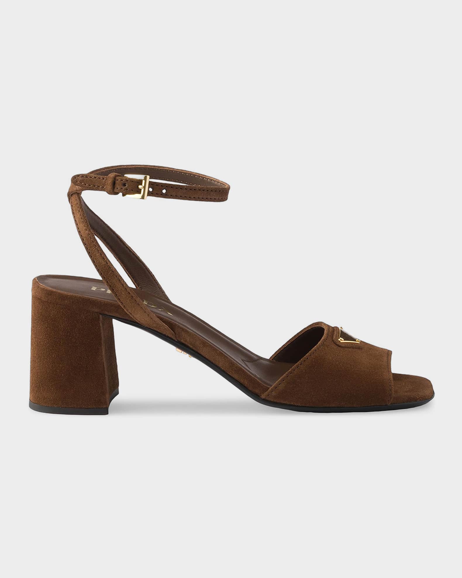 Prada 65mm Suede Sandals | Neiman Marcus