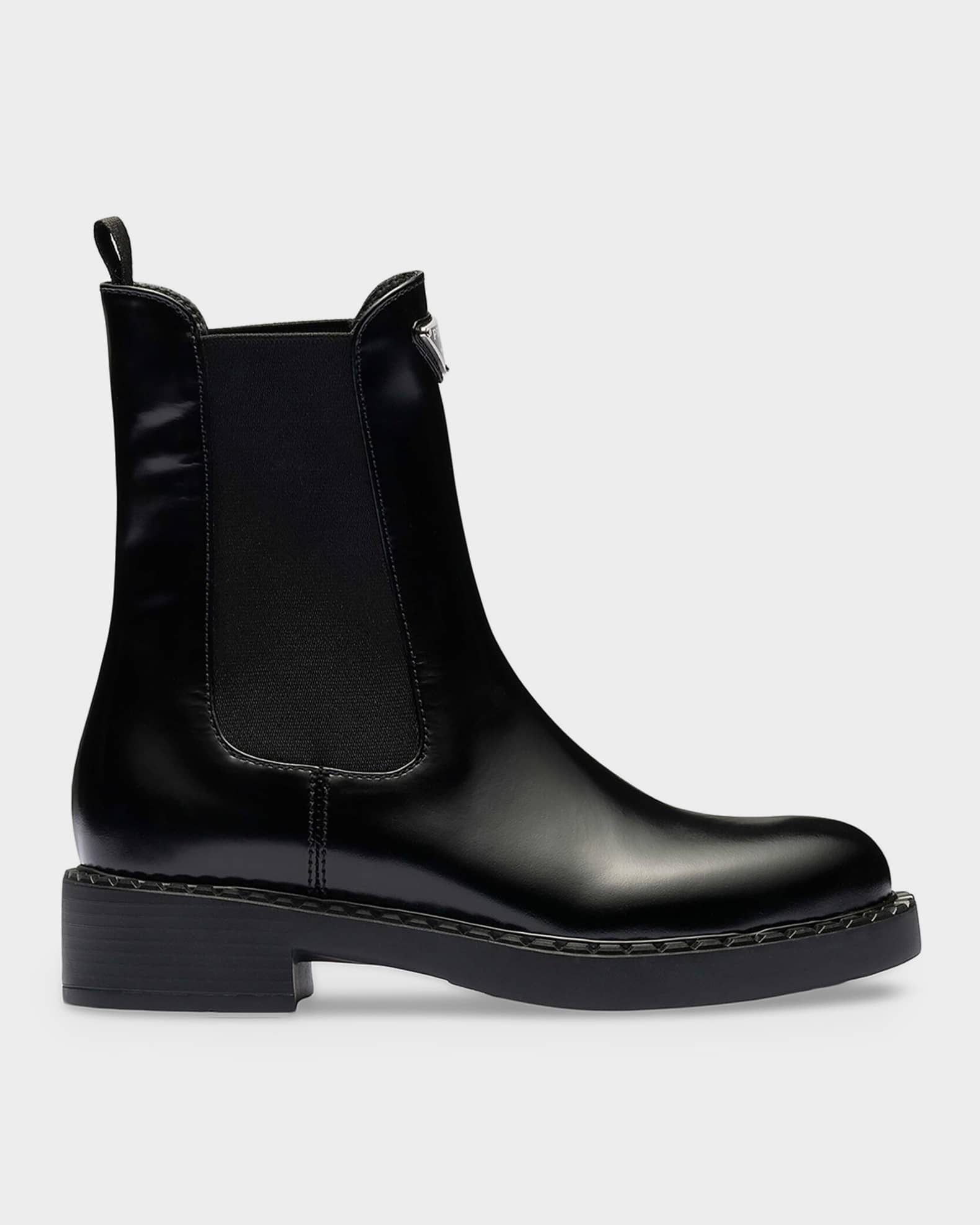 Prada Brushed Leather Ankle Boots | Neiman Marcus