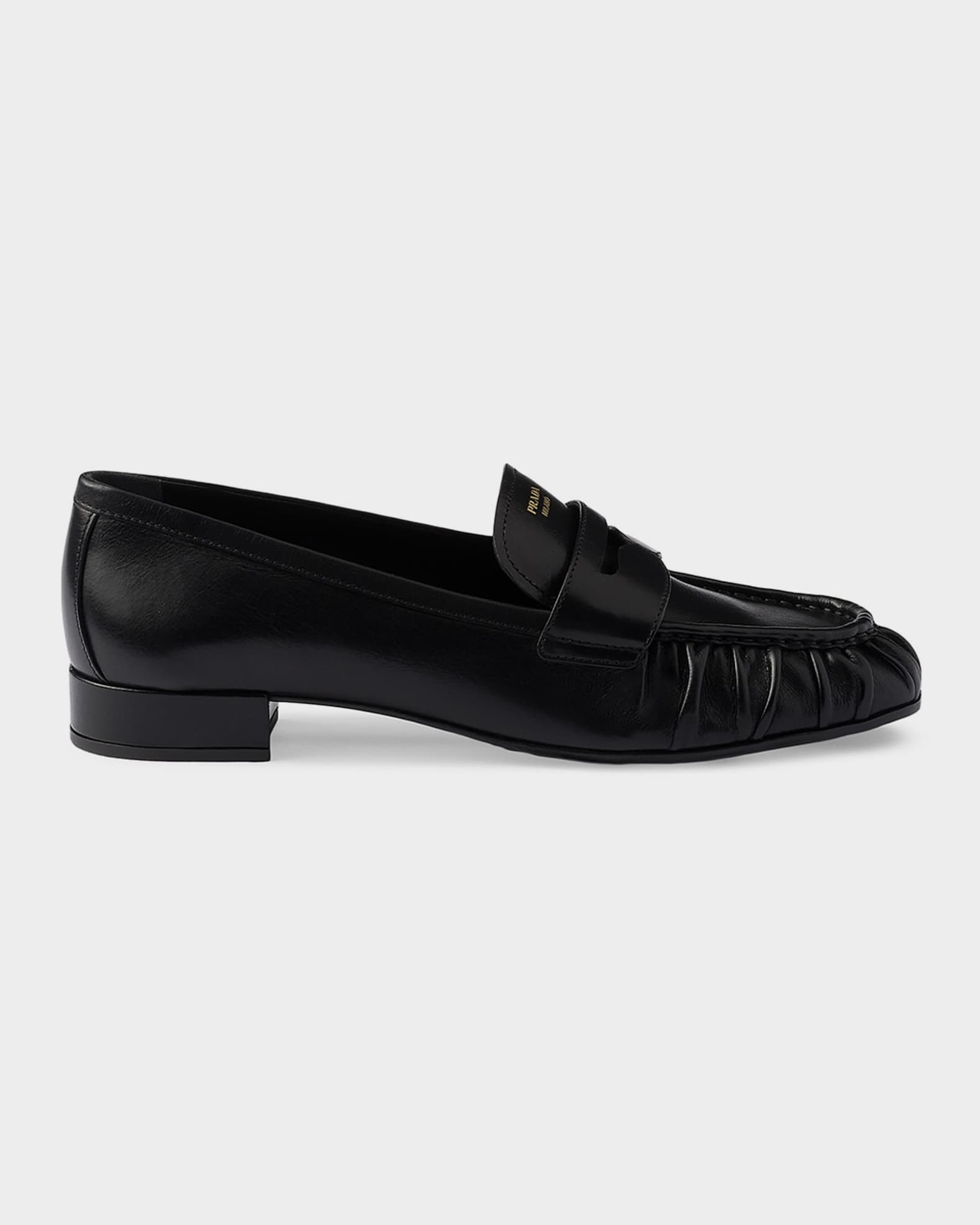 Prada 20mm Leather Loafers | Neiman Marcus
