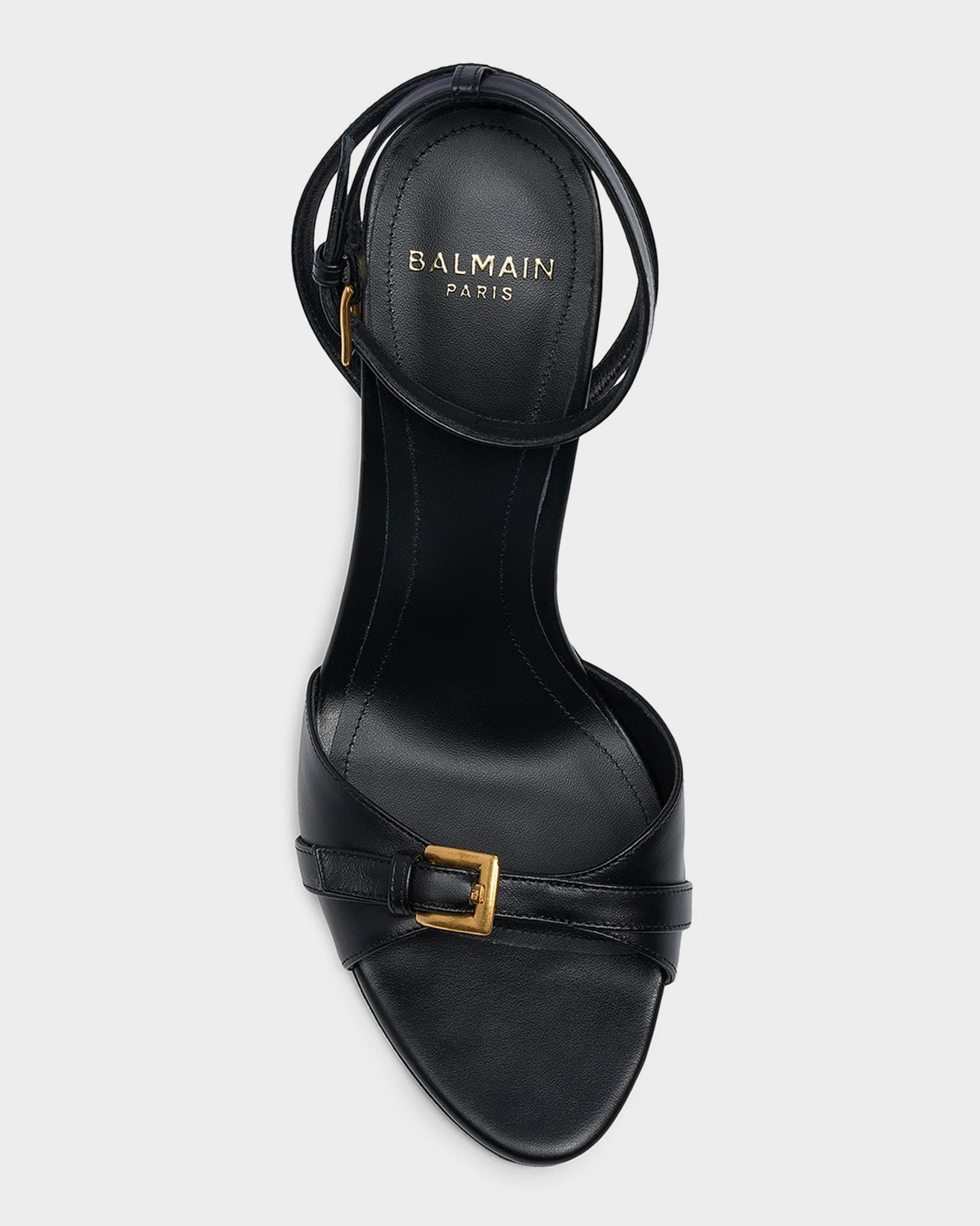 Balmain 110mm Anthem Leather Ankle-Strap Sandals | Neiman Marcus