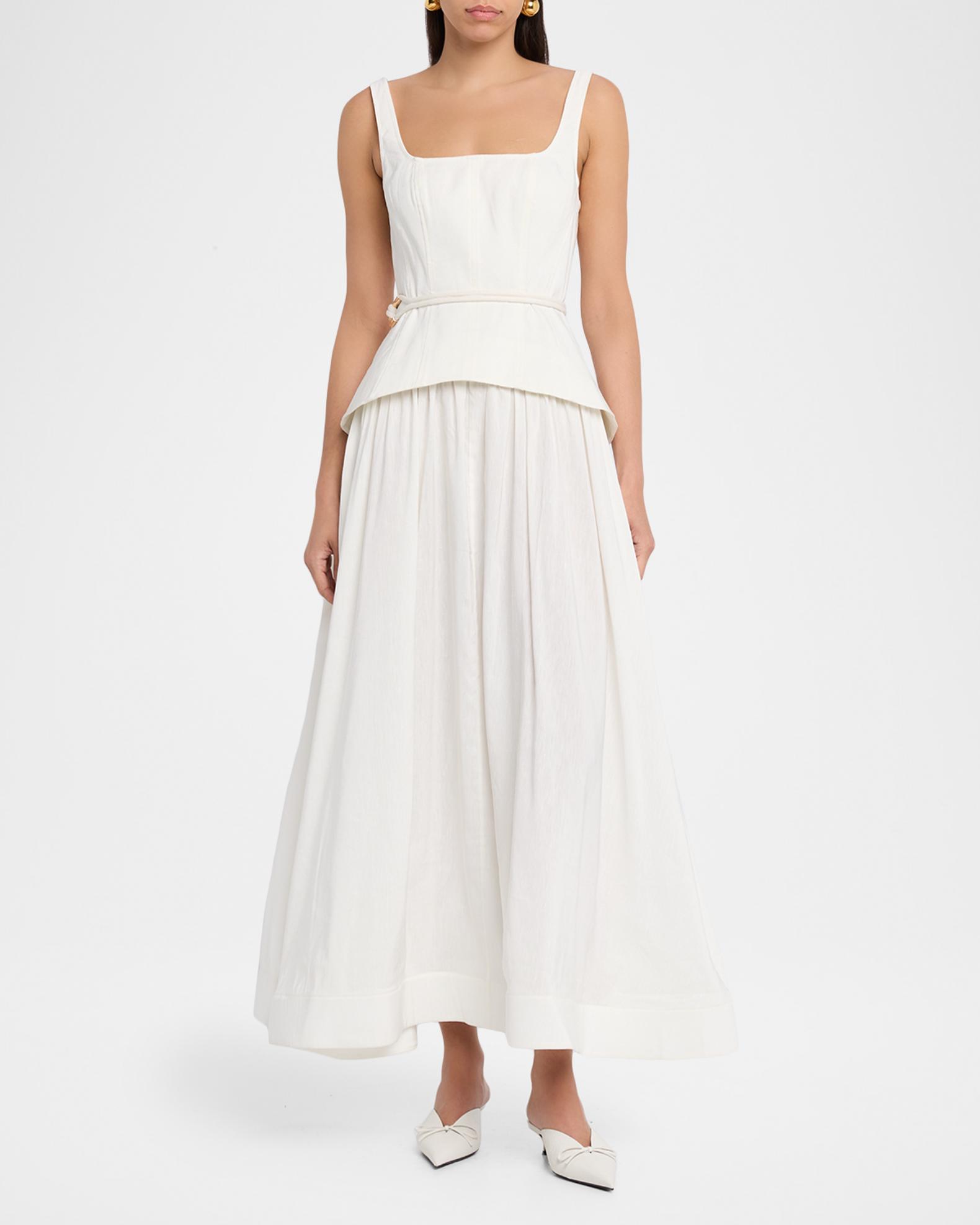 acler pennarly linen blend maxi dress PENNARLY MIDI DRESS