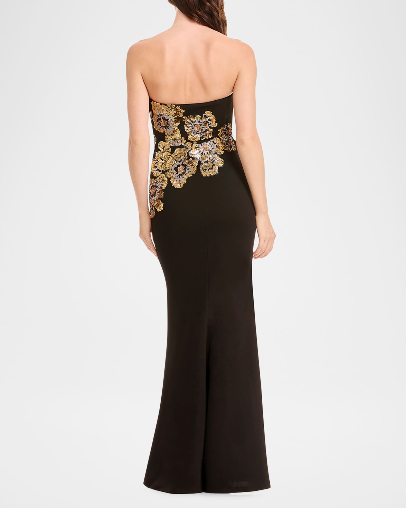 Dress the Population Black Label Tiana Strapless Floral Sequin Mermaid Gown  | Neiman Marcus
