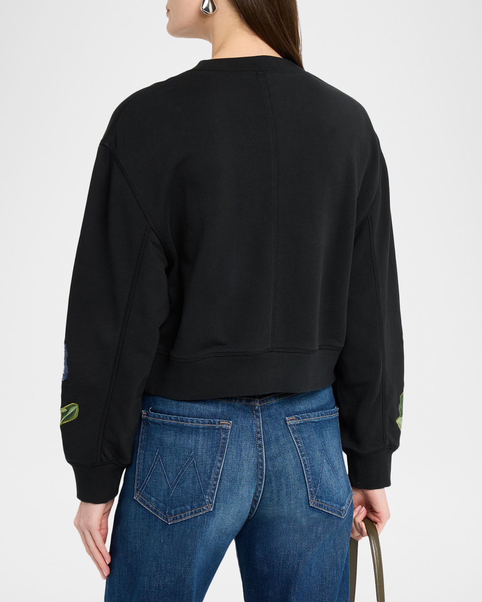 ALICE + OLIVIA Russell Embellished Crewneck Sweatshirt | Neiman Marcus