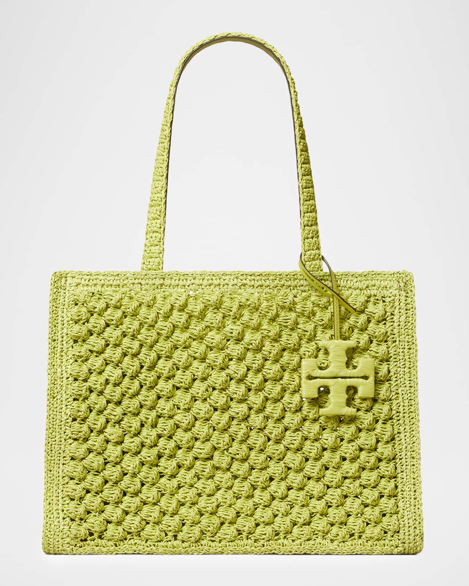 Tory Burch Ella Hand-Crocheted Popcorn Tote Bag | Neiman Marcus