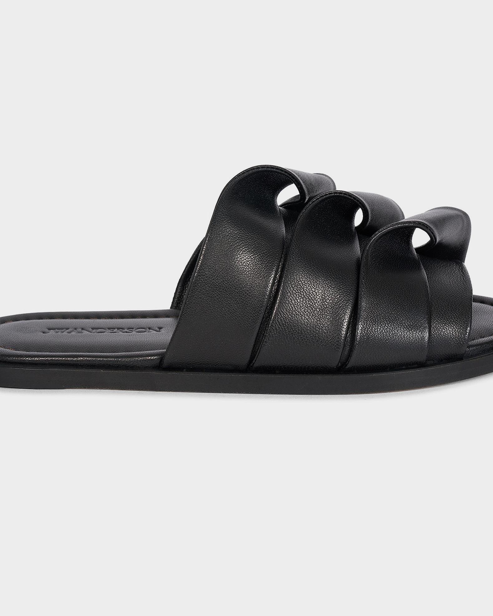 JW Anderson Coil Leather Slide Sandals | Neiman Marcus