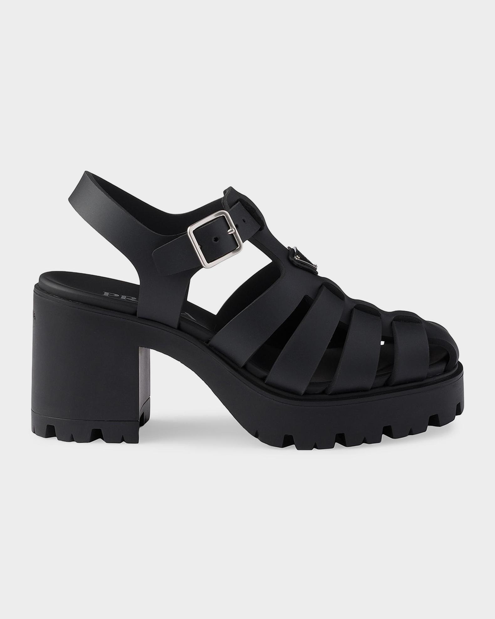 Prada Monolith Rubber Platform Sandals | Neiman Marcus