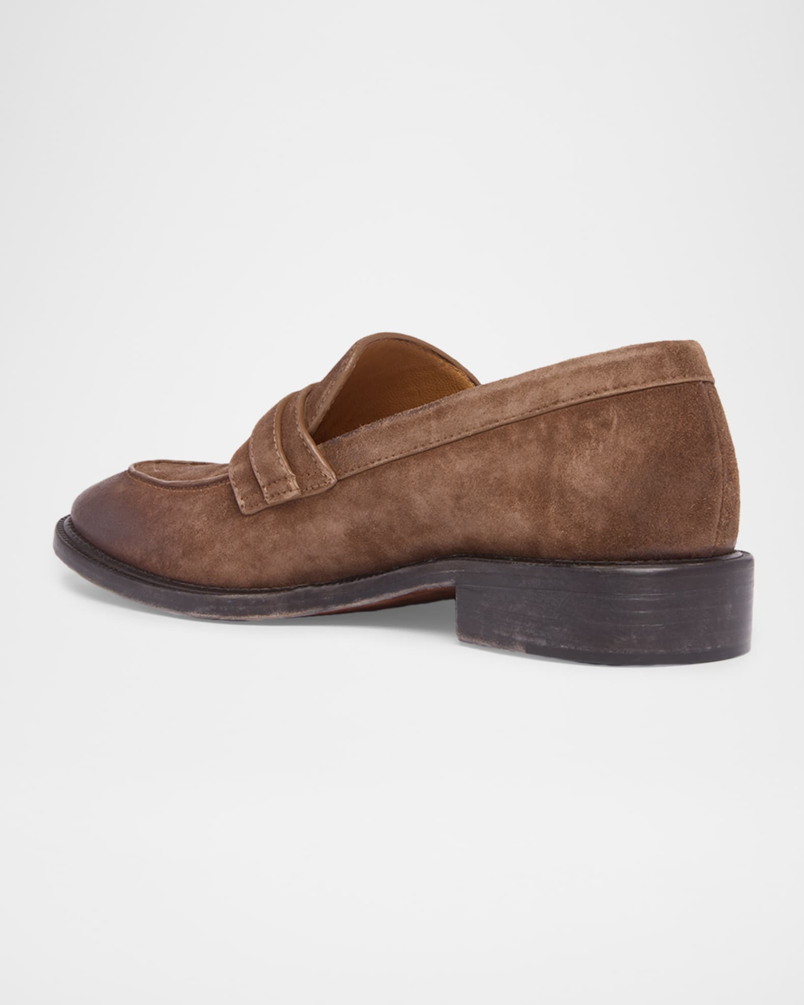 Versace Men's Suede La Medusa Buckle Loafers | Neiman Marcus