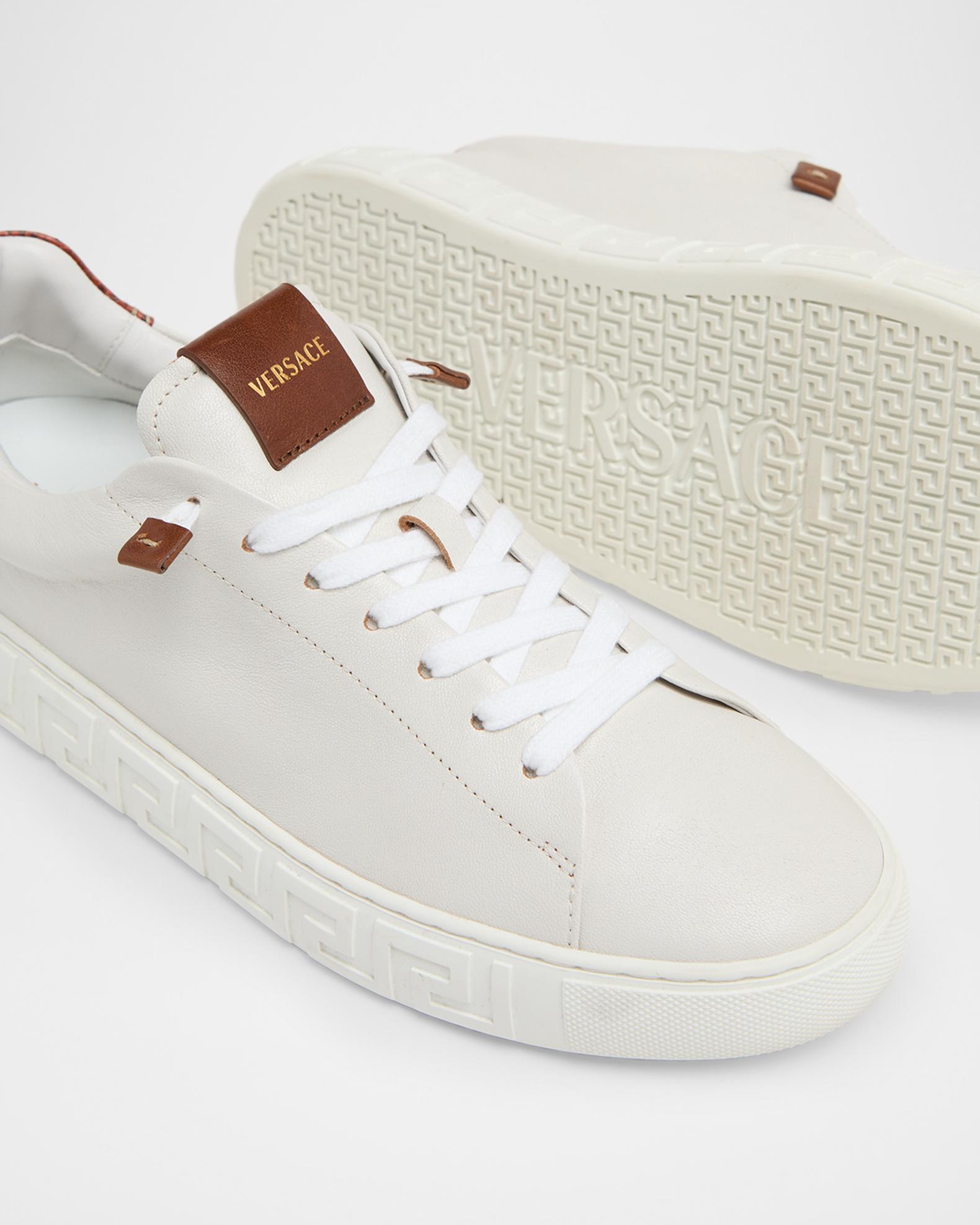 Versace Men's Snake-Effect Leather Greca-Sole Low-Top Sneakers | Neiman ...