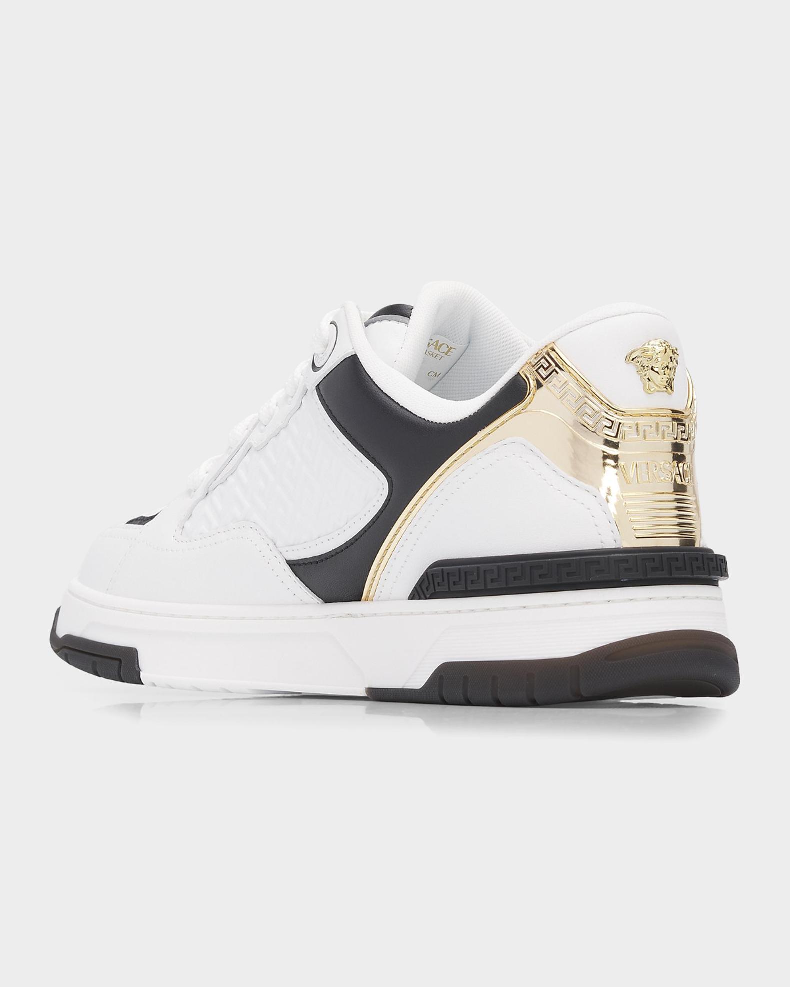 Versace Men's Biggie Basket Leather Low-Top Sneakers | Neiman Marcus