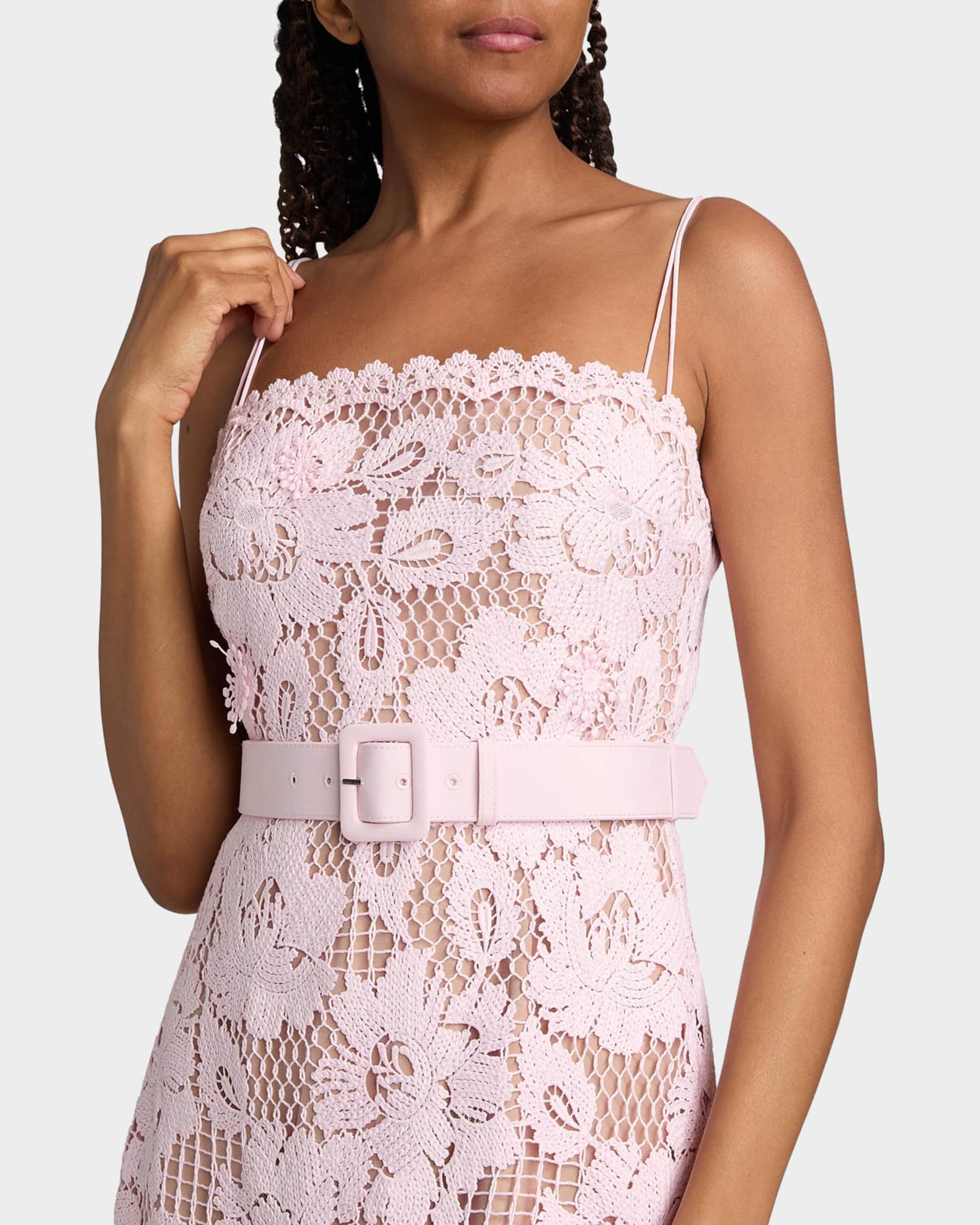 Self-Portrait Crochet Lace Midi Dress | Neiman Marcus