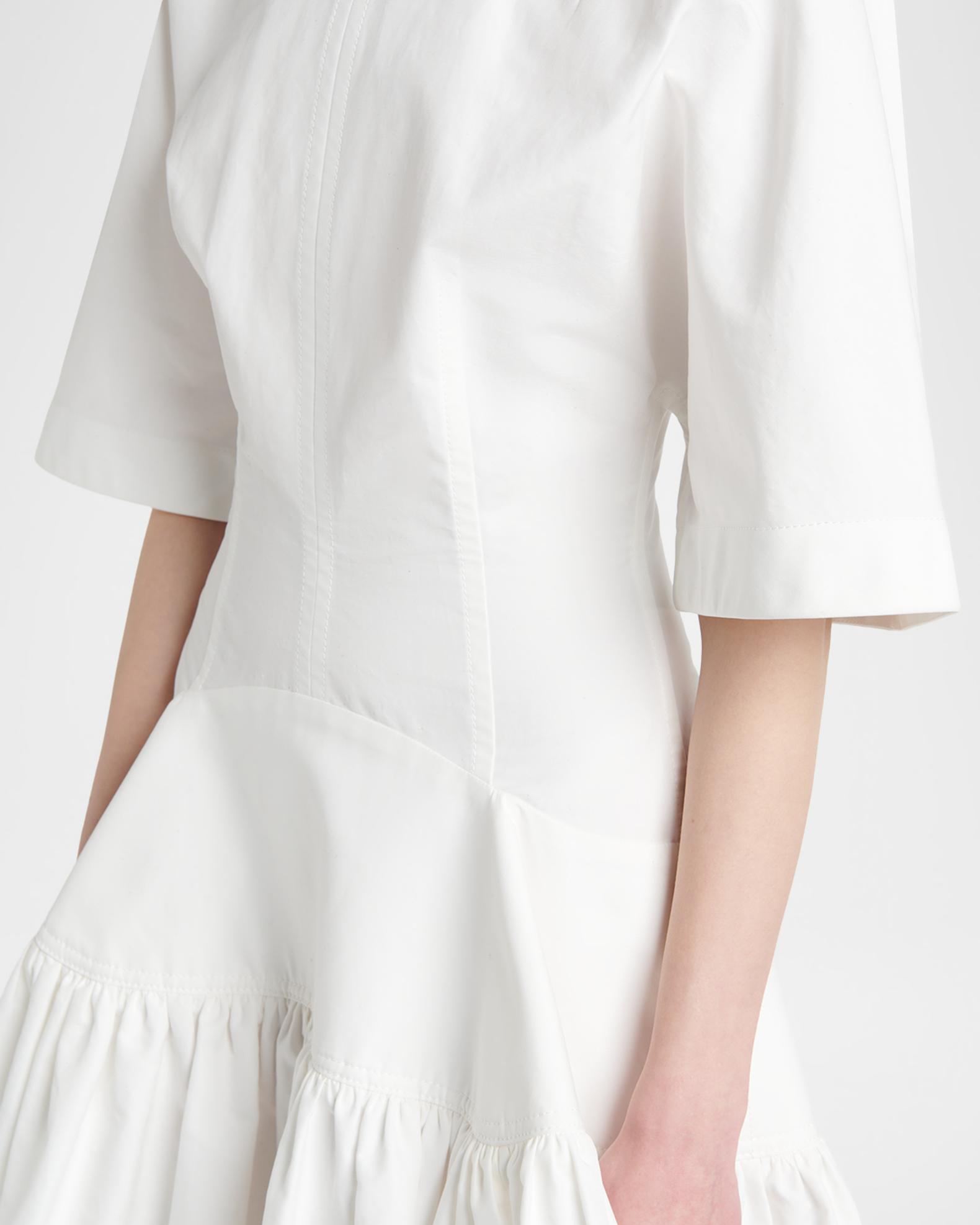 Bottega Veneta Cotton Voile Drop-Waist Midi Dress