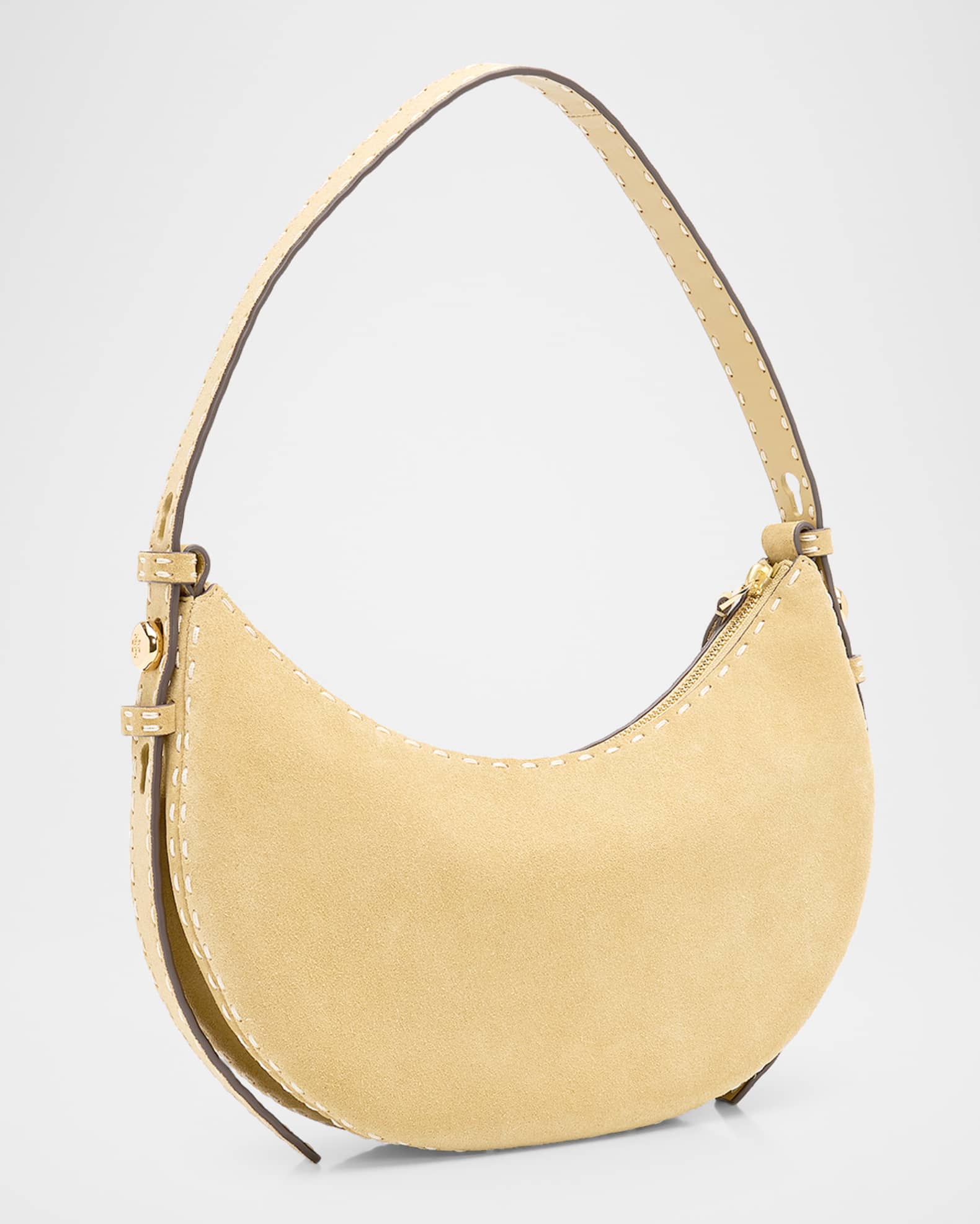バッグ GUCCI Tory Burch Tory Burch Romy Pick Stitch Suede Shoulder Bag | Neiman Marcus