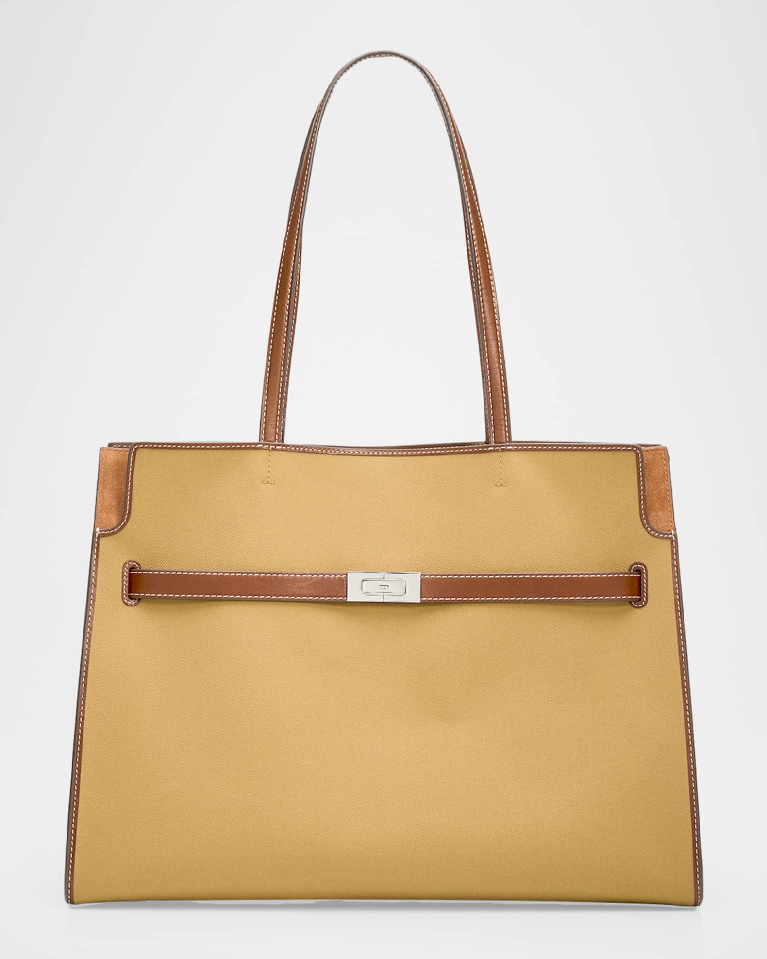 麗華 Tory Burch Lee Radziwill Canvas Tote Bag | Neiman Marcus