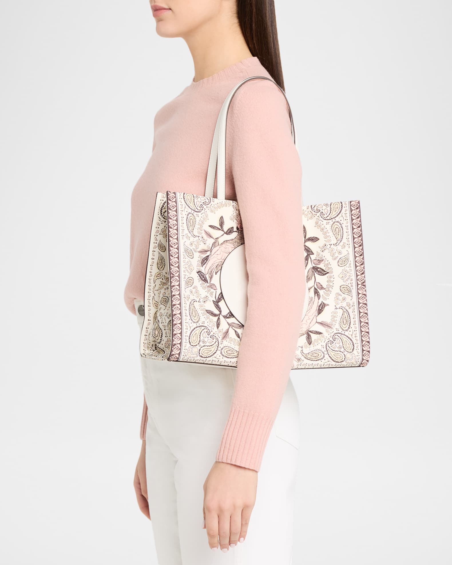 Tory Burch Ella Small Printed Tote Bag | Neiman Marcus