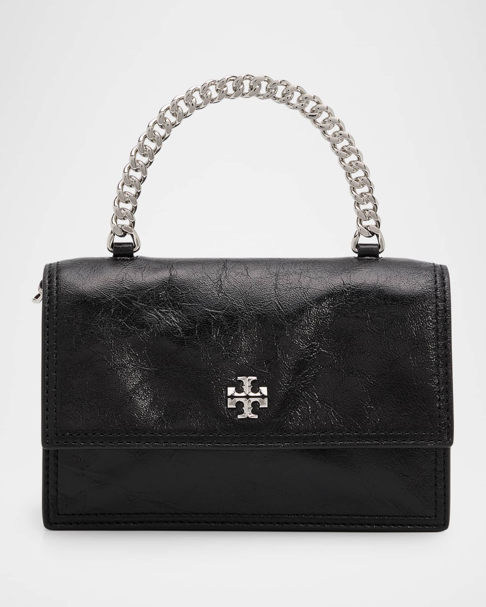 Tory Burch Kira Mini Deconstructed Leather Top-Handle Bag | Neiman