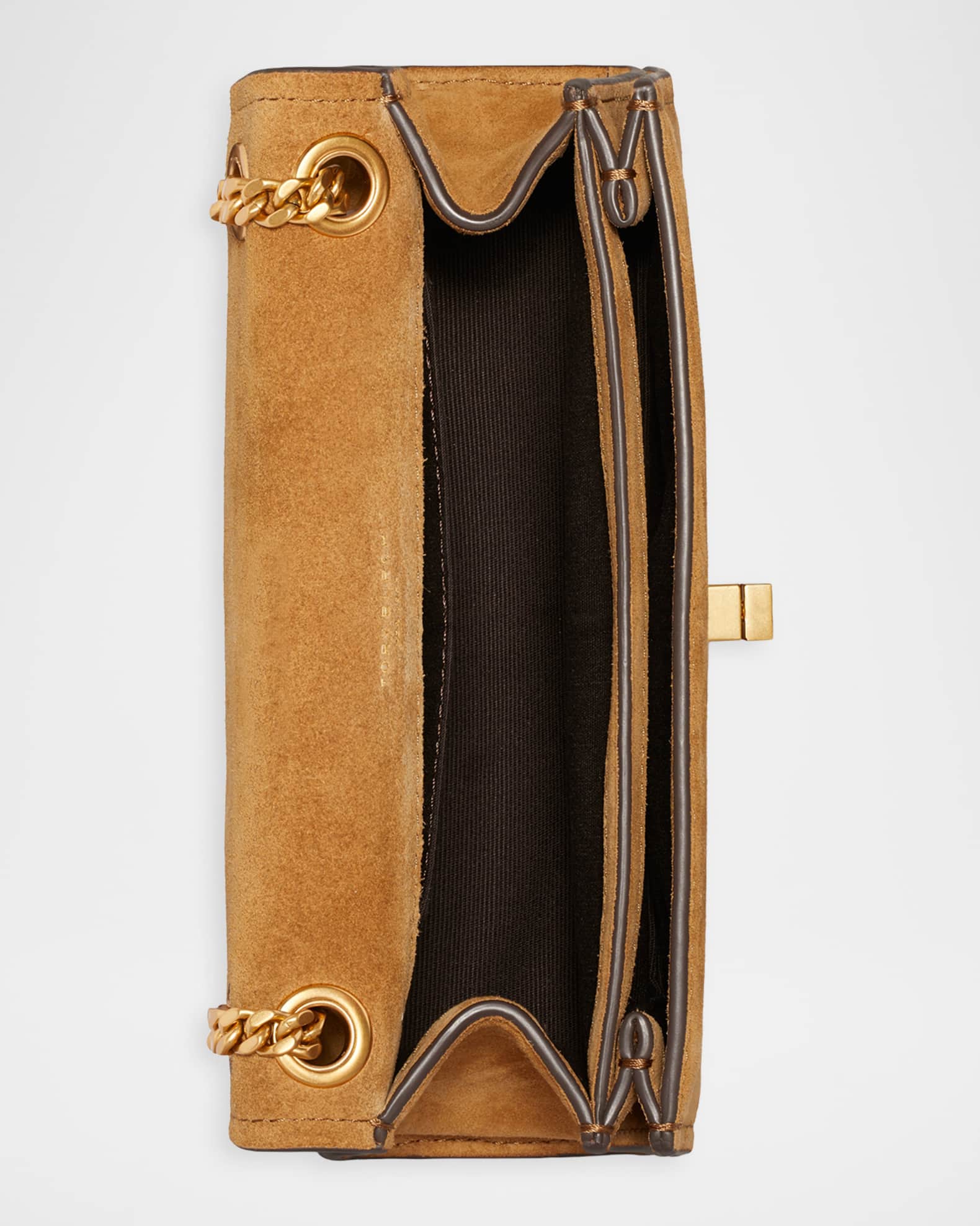 Tory Burch Kira Turnlock Suede Convertible Shoulder Bag | Neiman