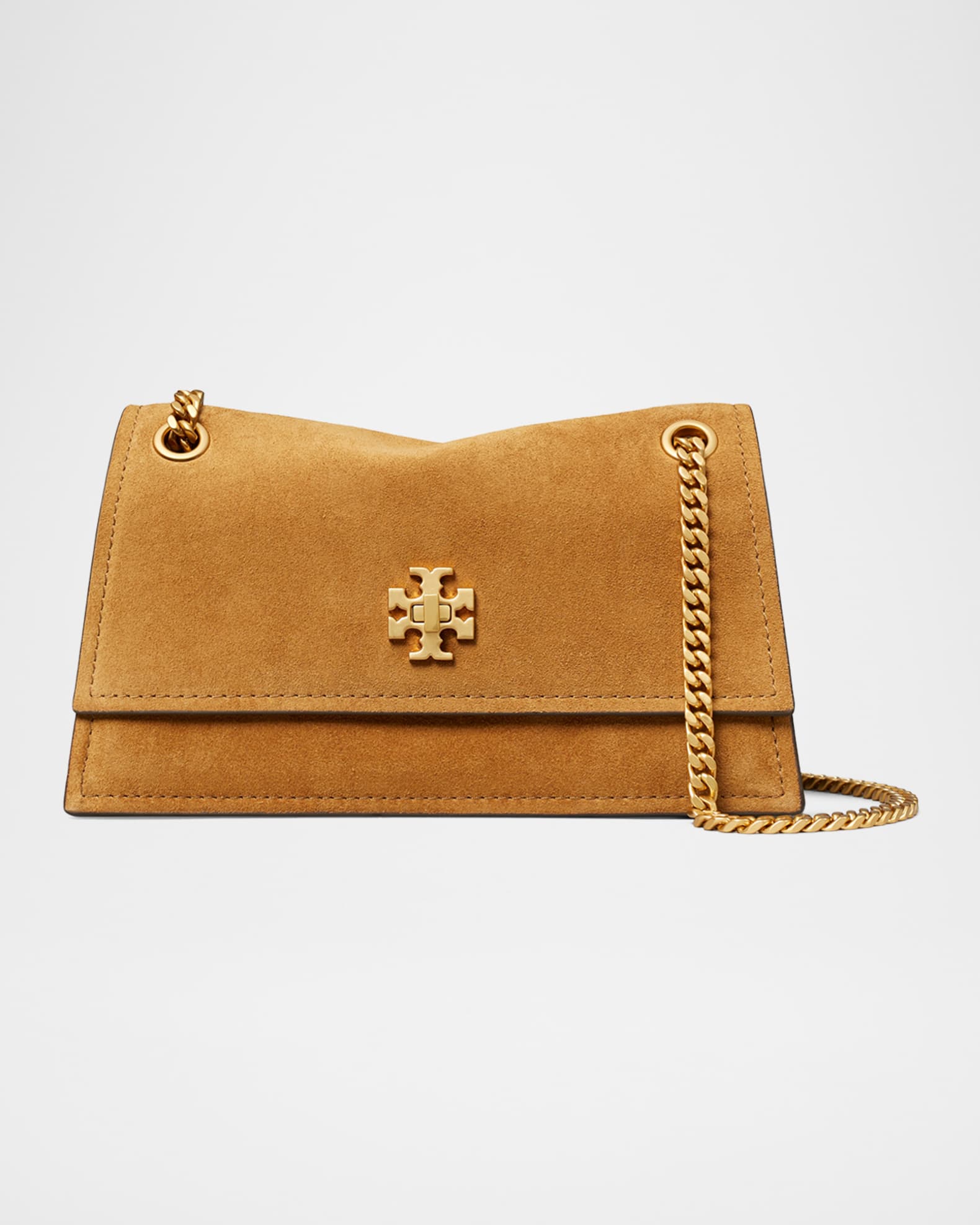 『KIRA』 Tory Burch Kira Turnlock Suede Convertible Shoulder Bag | Neiman