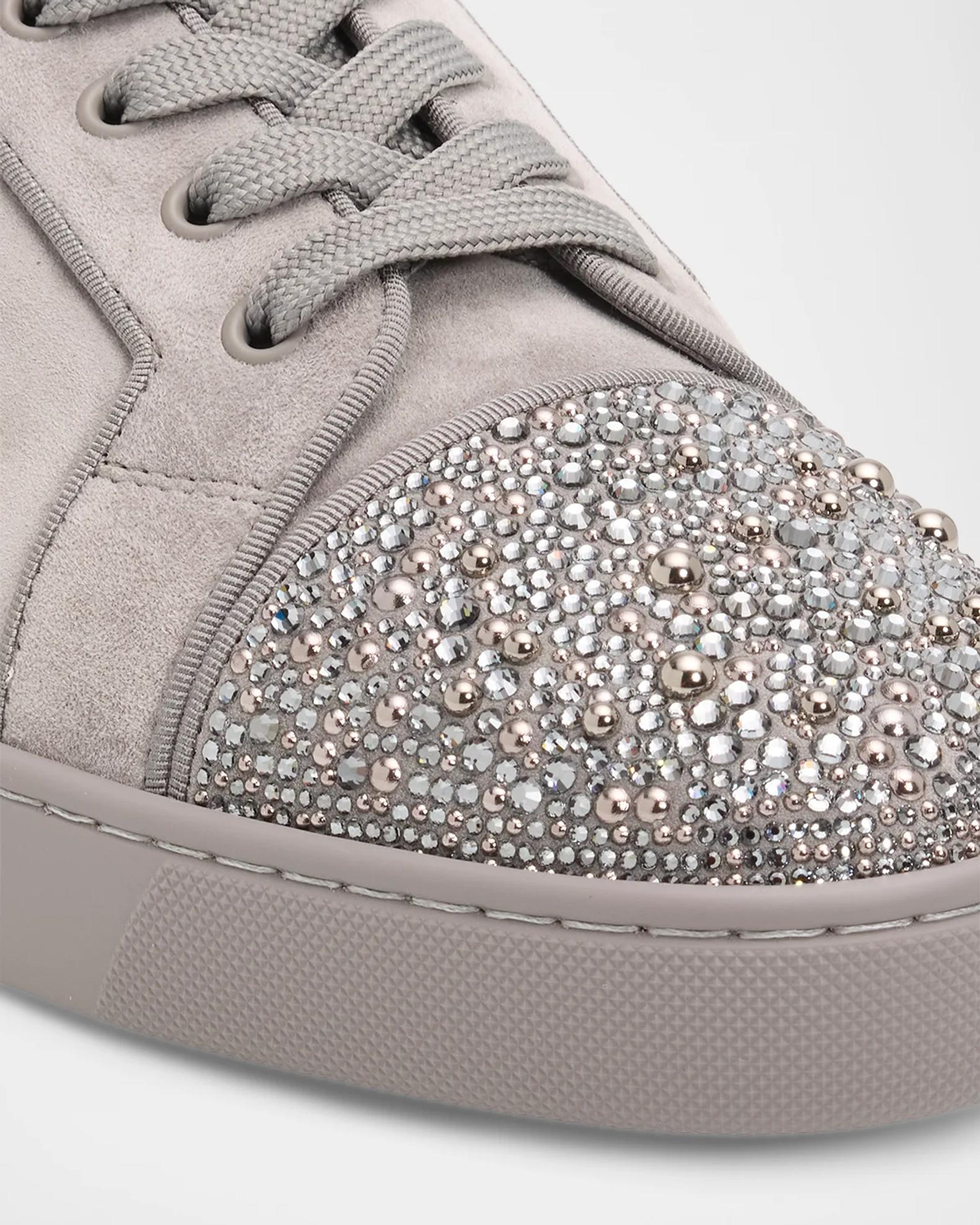 Christian Louboutin Men's Louis Jr Perla Suede Crystal Cap-Toe