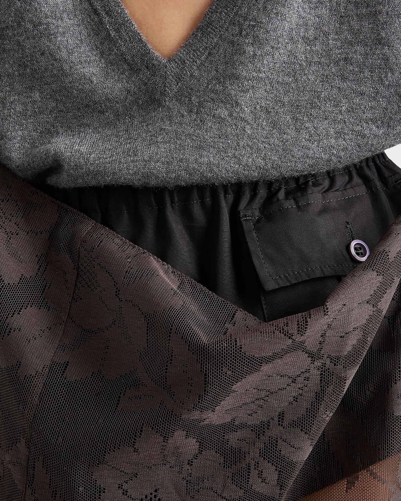 Prada Chantilly Lace Midi Skirt with Suspender Straps | Neiman Marcus