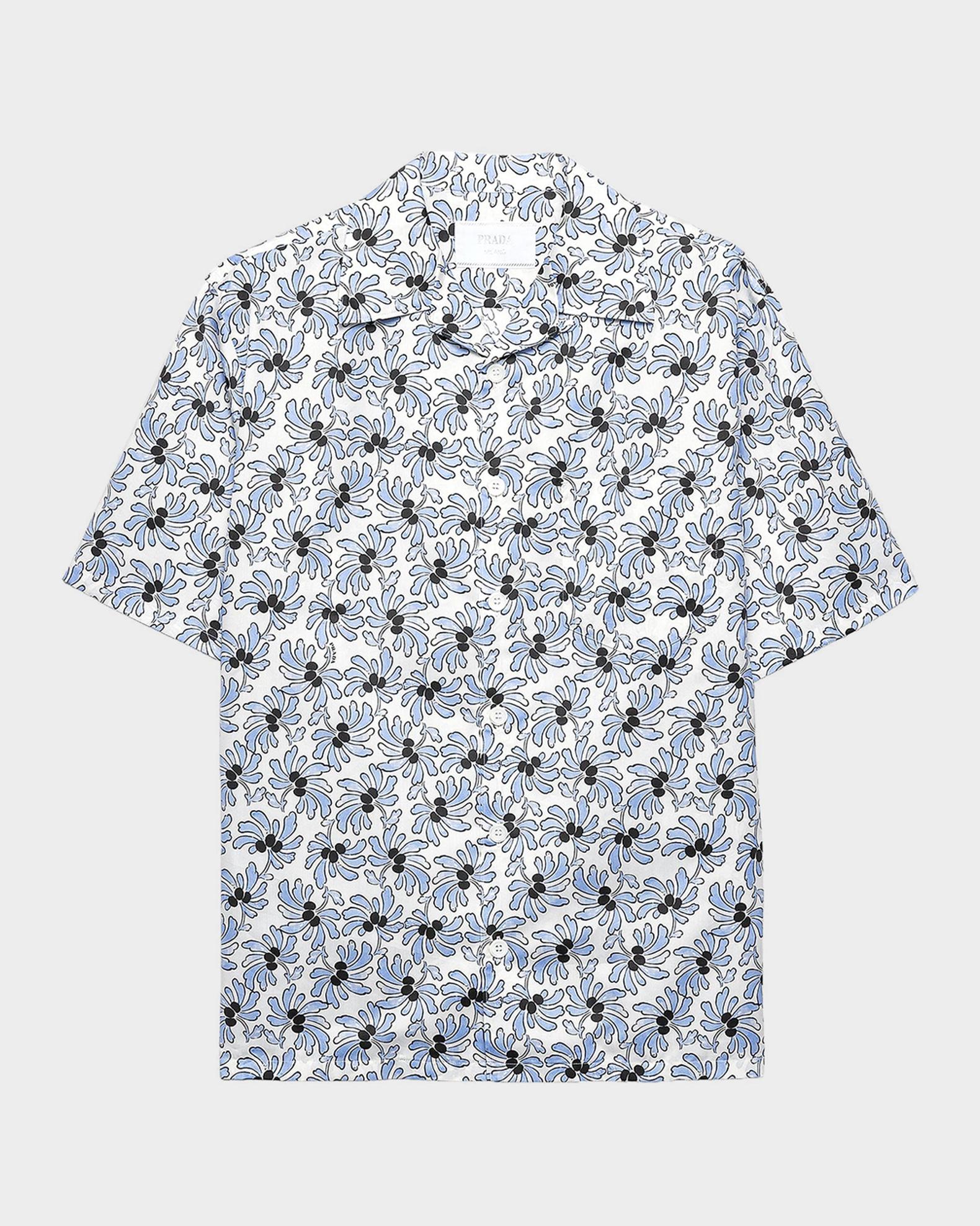 Prada Men's Fressia-Print Bowling Shirt | Neiman Marcus