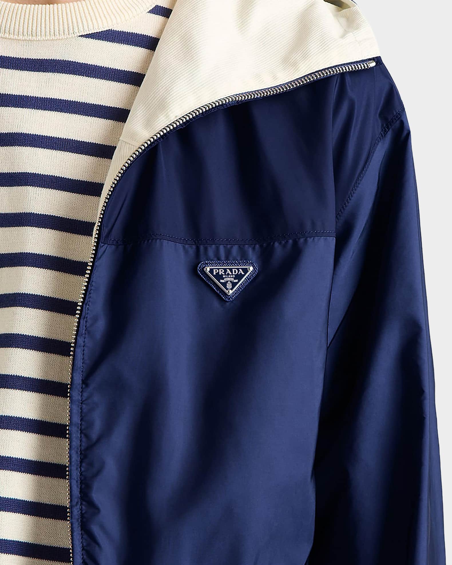 Prada Men's Re-Nylon Reversible Hooded Jacket | Neiman Marcus
