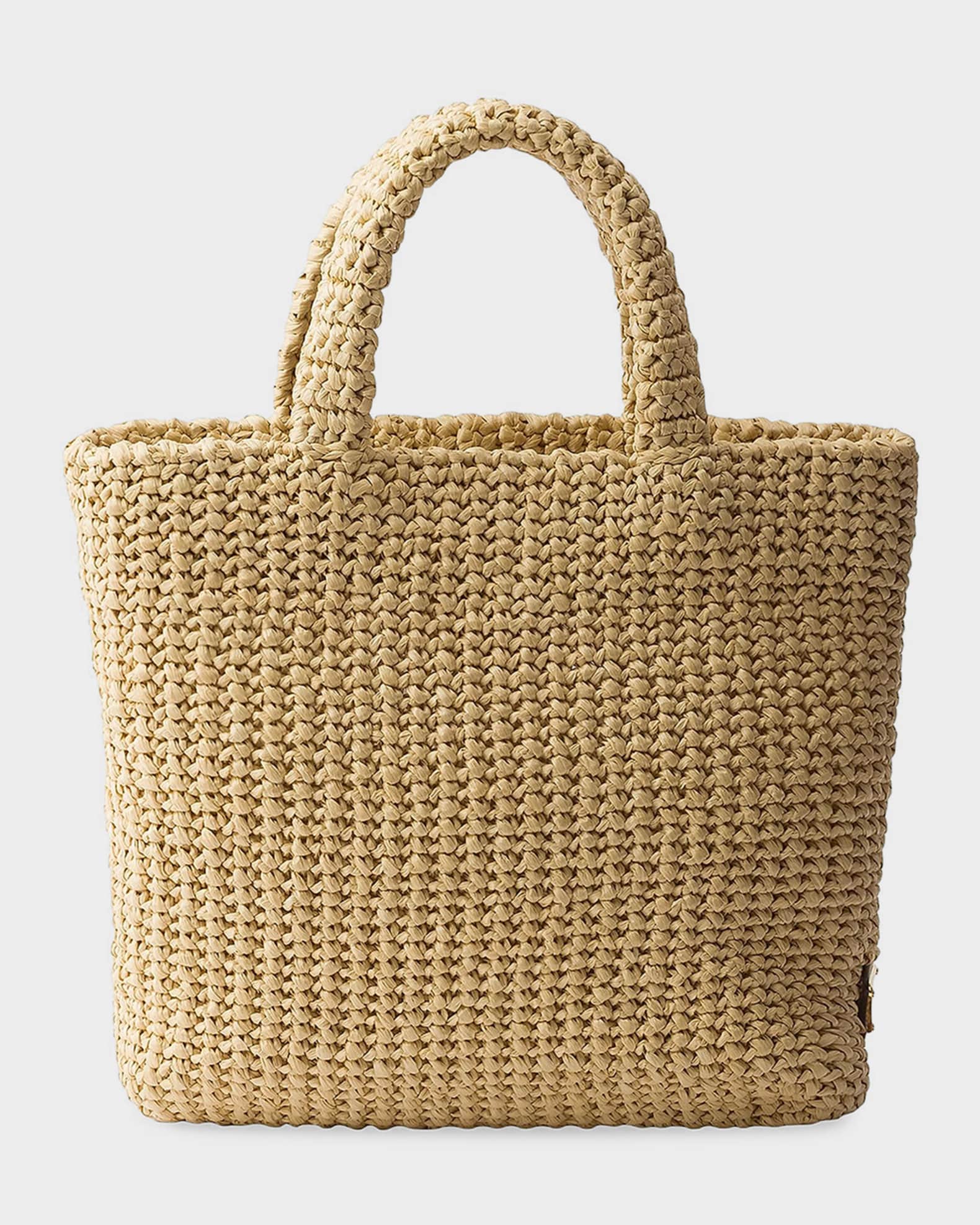 Prada Small Crochet Tote Bag | Neiman Marcus