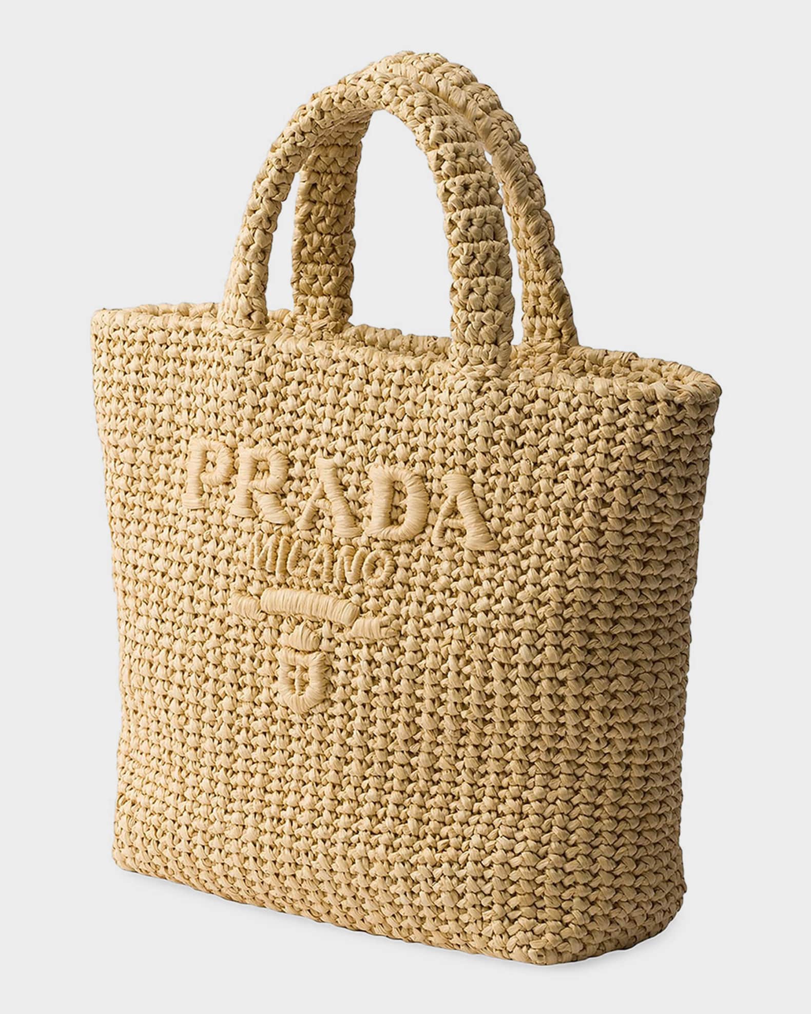 Prada Small Crochet Tote Bag | Neiman Marcus
