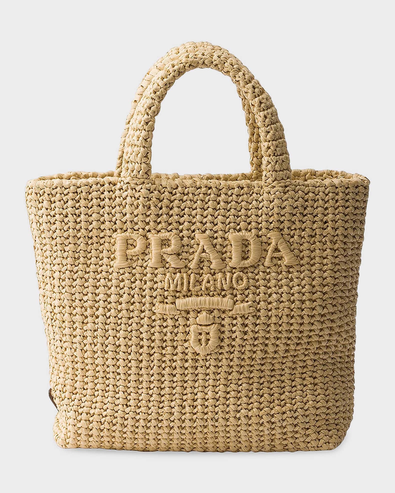 Prada Small Crochet Tote Bag | Neiman Marcus