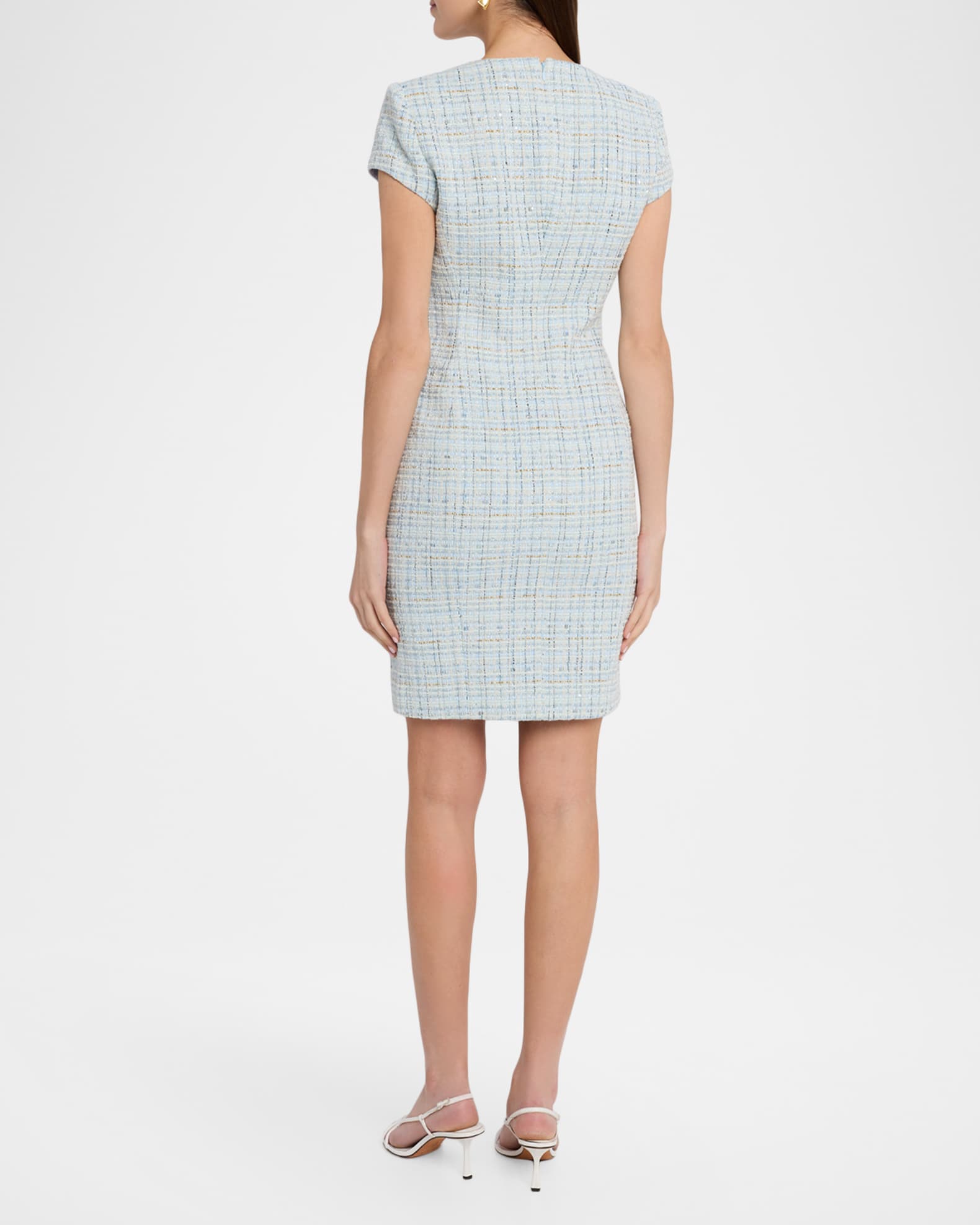 grey tweed dress Aria Cove Grey Knitted Bardot Fold Over Maxi Dress UK 8 main image 1