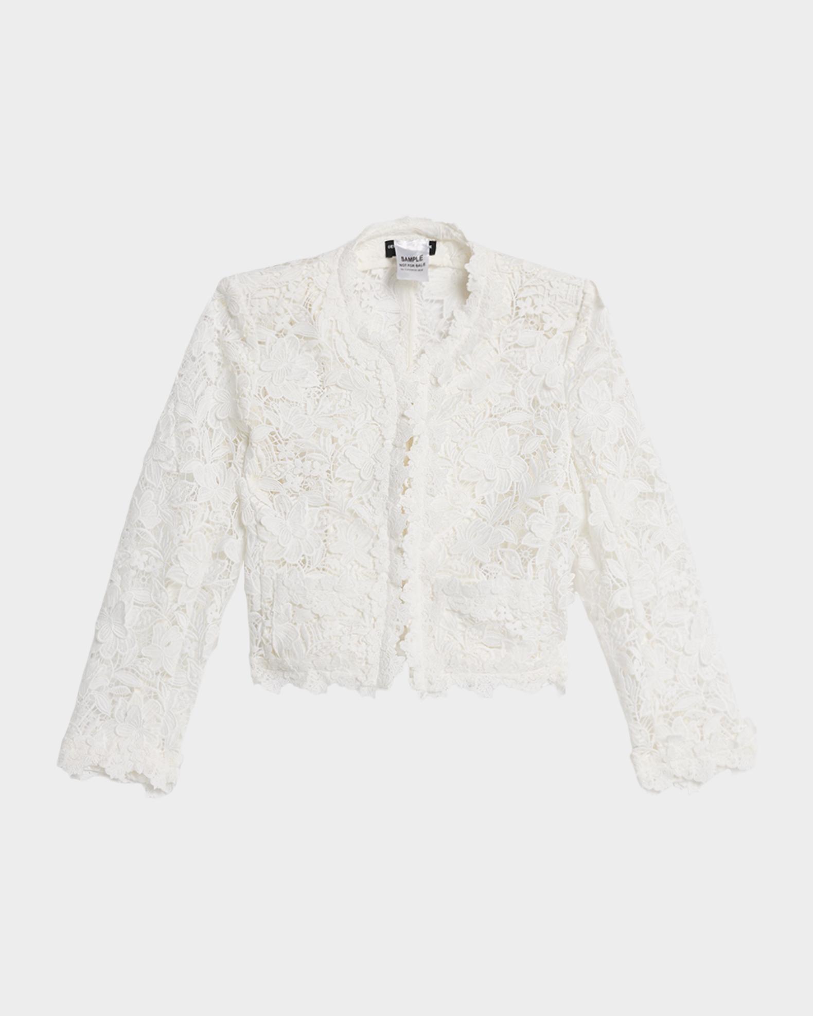 Generation Love Myra 3D Butterfly Lace Guipure Cropped Jacket