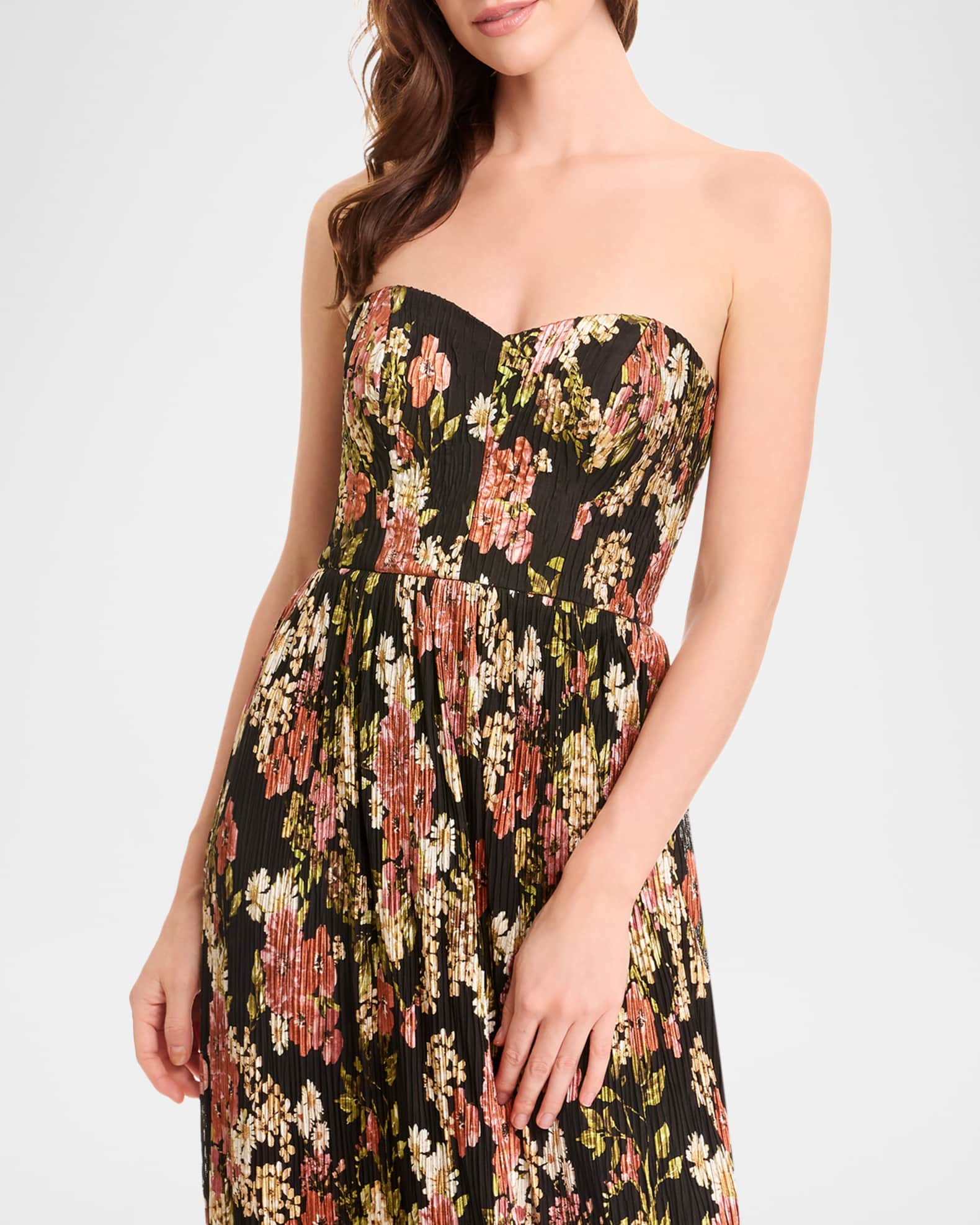 Dress the Population Black Label Audrina Strapless FloralPrint Column — free download