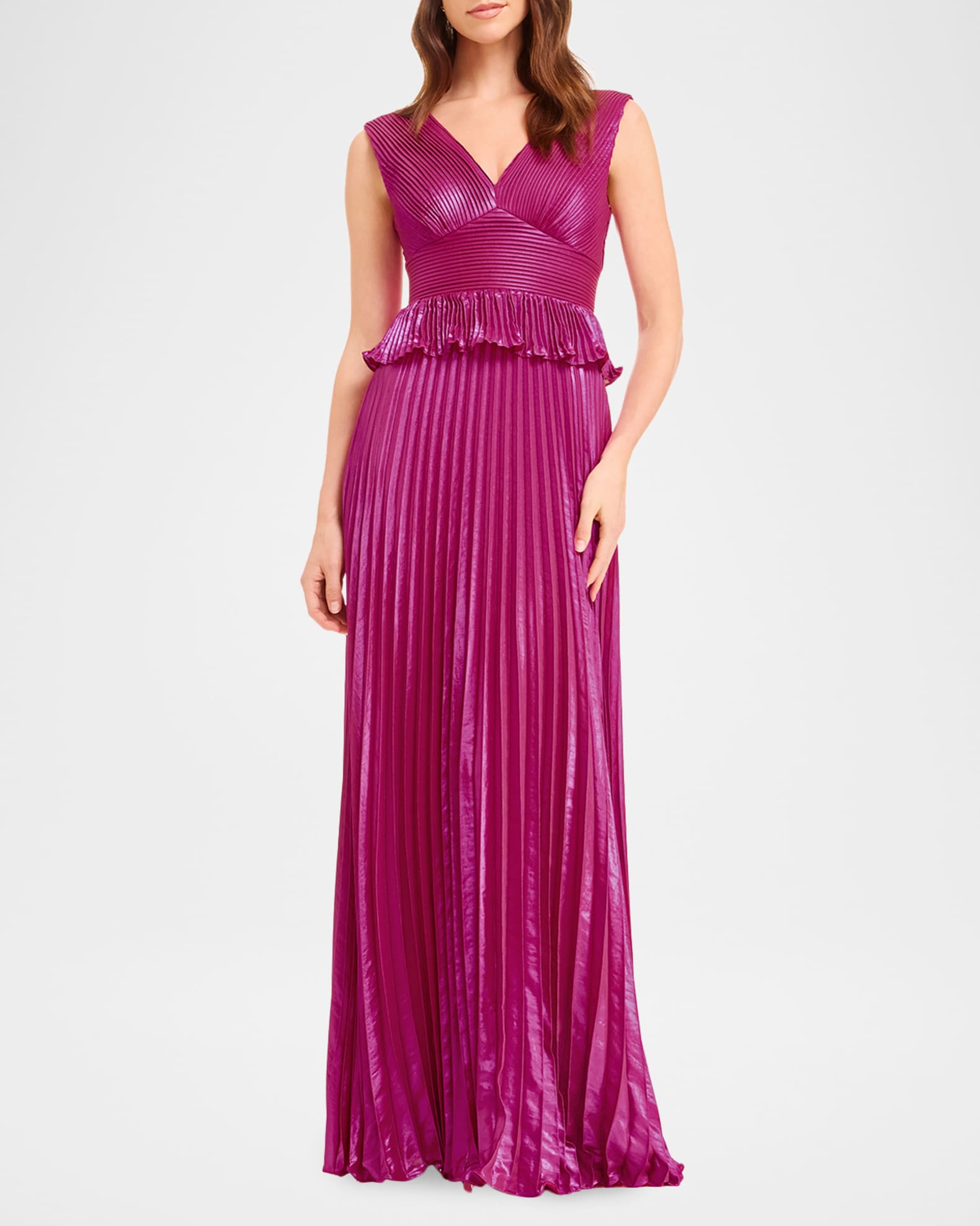 metallic peplum dress Metallic Stripe Peplum Sheath Dress