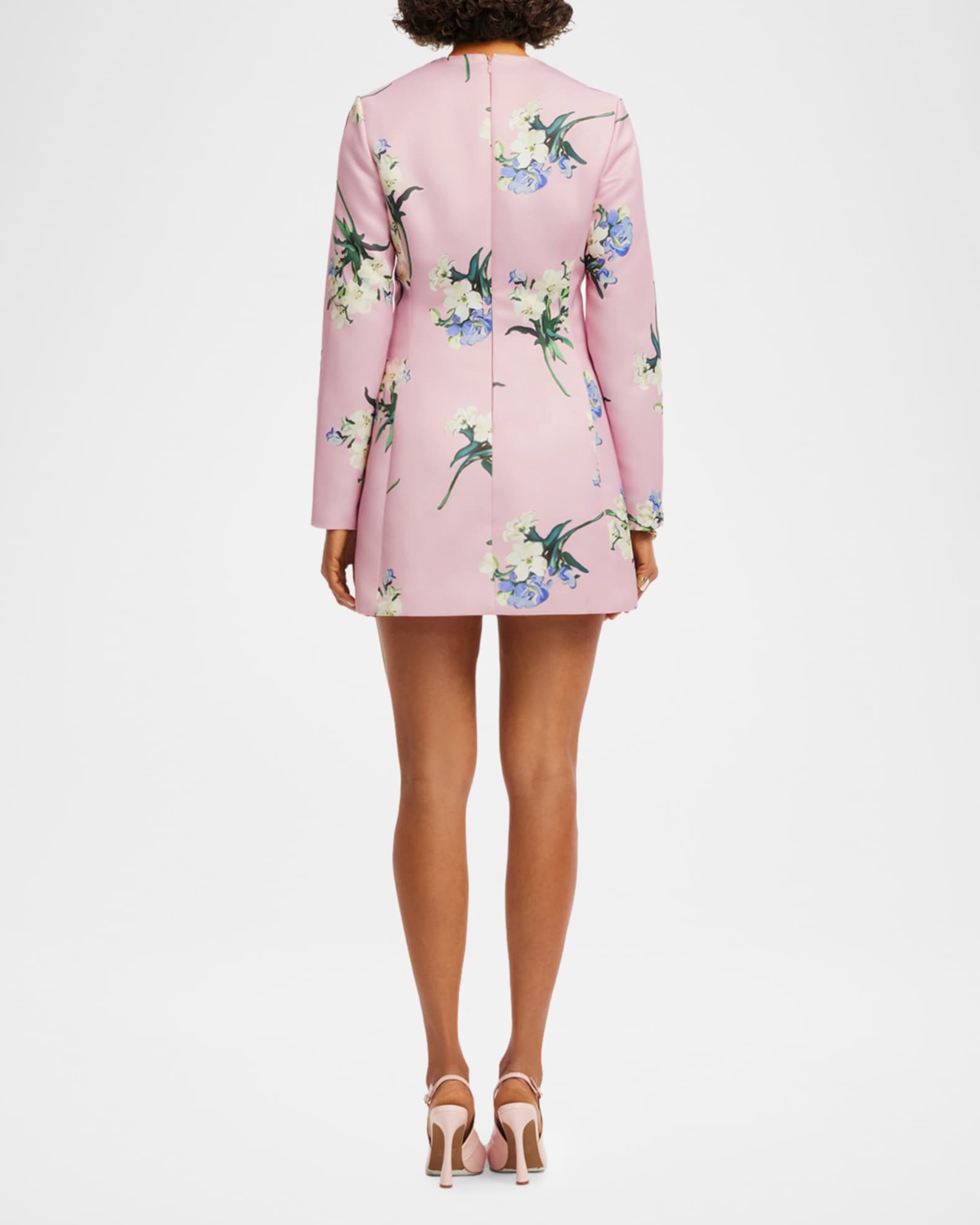 Leo Lin Women's Aliza Long Sleeve Mini Dress - Pink - Mini Dresses