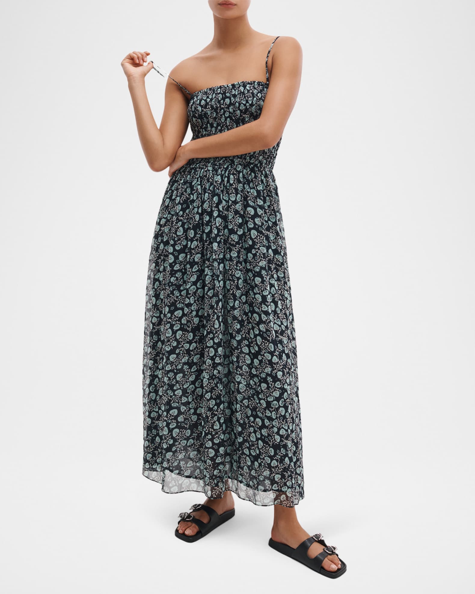 overlay midi dress in good linen Women's Beige Linen Midi Dress