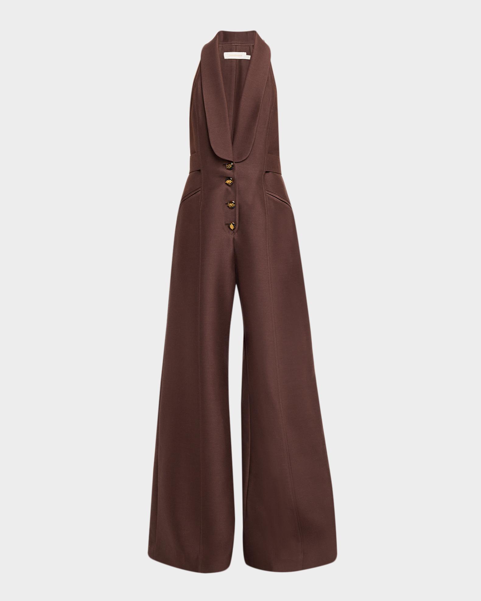 Zimmermann Alchemy Wide-Leg Tuxedo Jumpsuit | Neiman Marcus