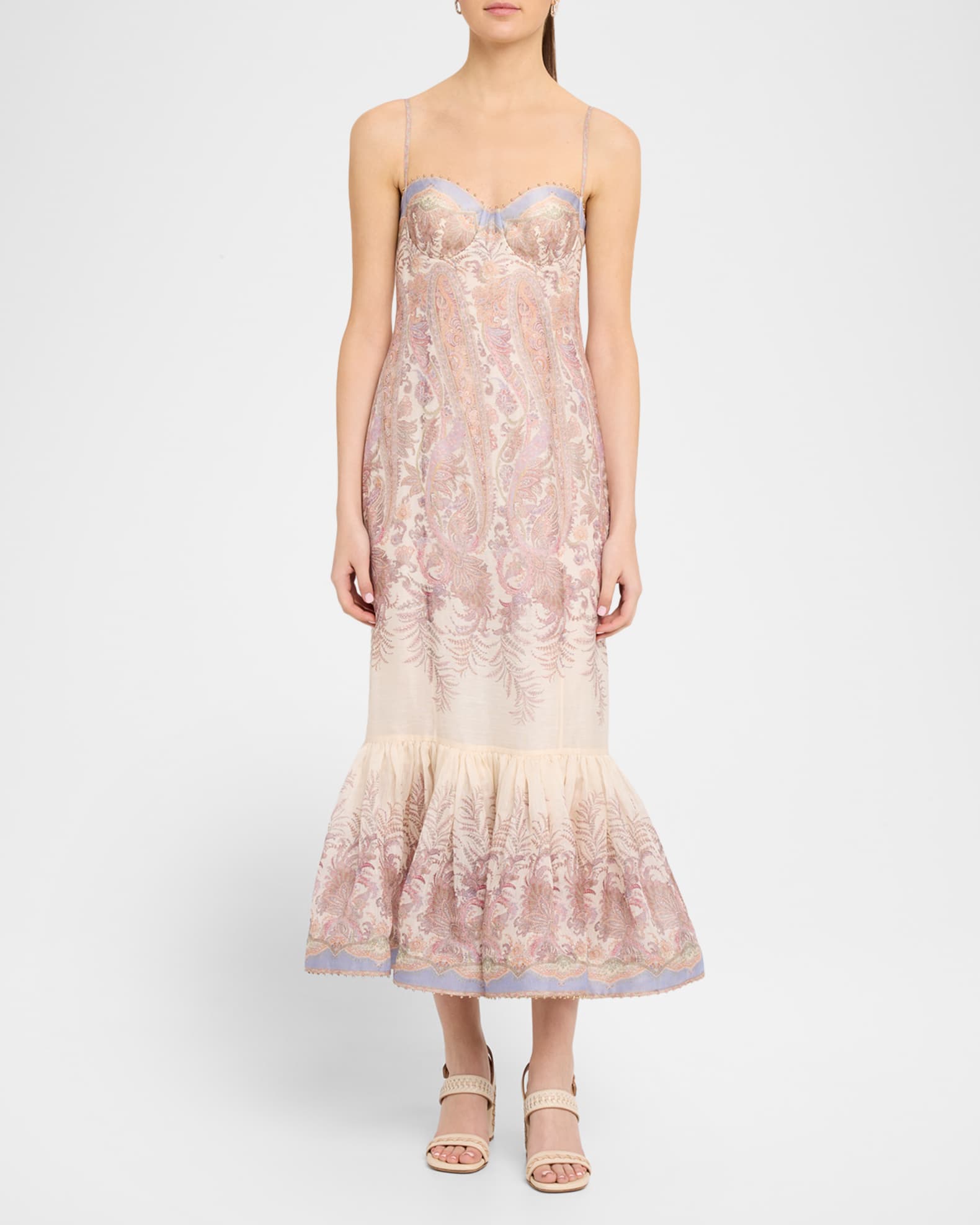 Zimmermann Alchemy Paisley Peplum Gown | Neiman Marcus